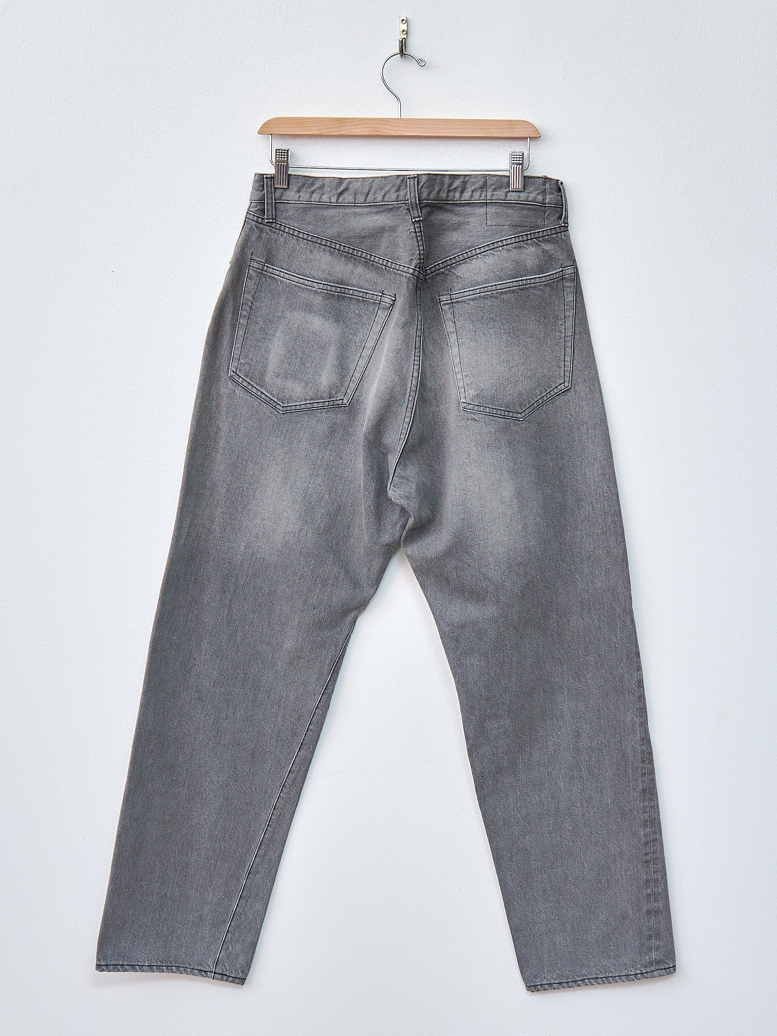 Namu Shop - Kaptain Sunshine 5P Zipper Front Denim Pants - Black Vintage Wash