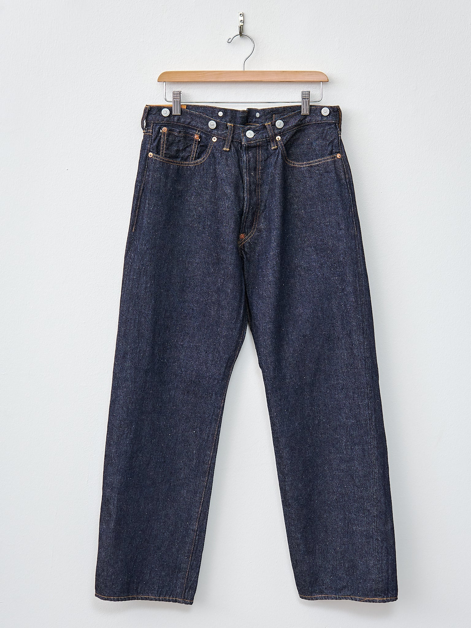 Namu Shop - Kaptain Sunshine 1930 Straight Denim Pants - Indigo One Wash