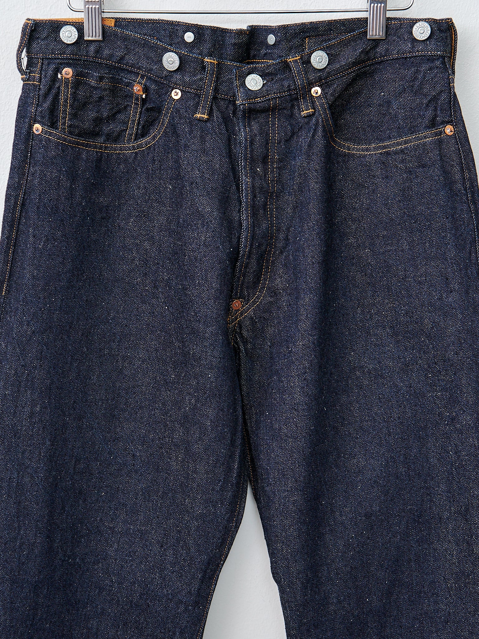 Namu Shop - Kaptain Sunshine 1930 Straight Denim Pants - Indigo One Wash