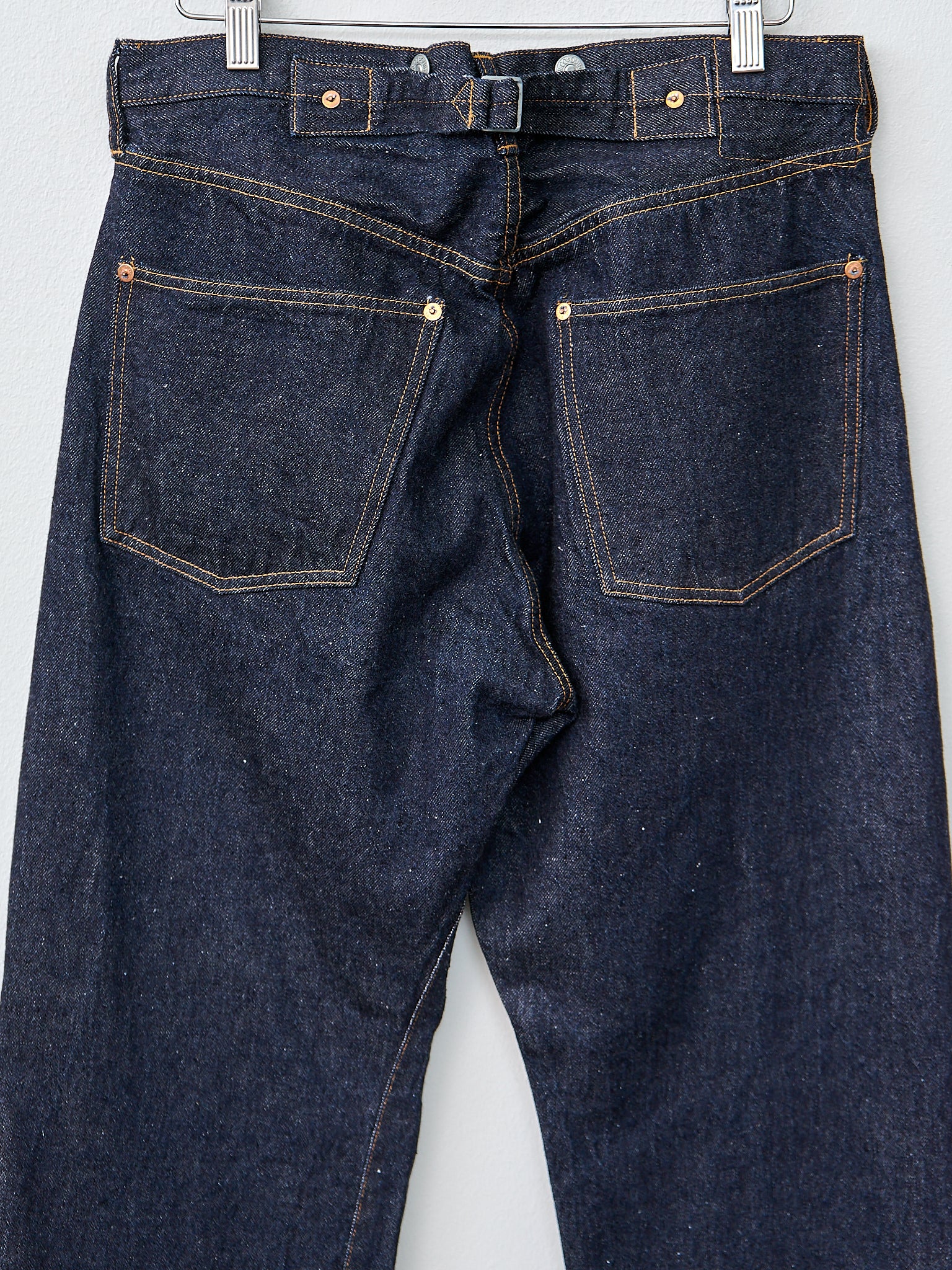 Namu Shop - Kaptain Sunshine 1930 Straight Denim Pants - Indigo One Wash