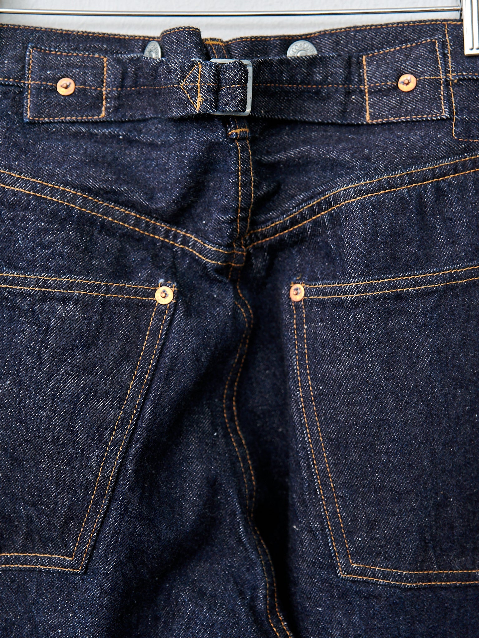 Namu Shop - Kaptain Sunshine 1930 Straight Denim Pants - Indigo One Wash
