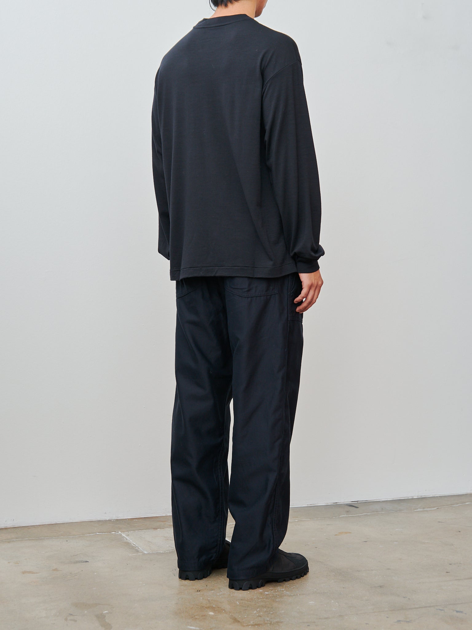 Namu Shop - Kaptain Sunshine Super Soft Merino Tenjiku L/S Tee - Navy