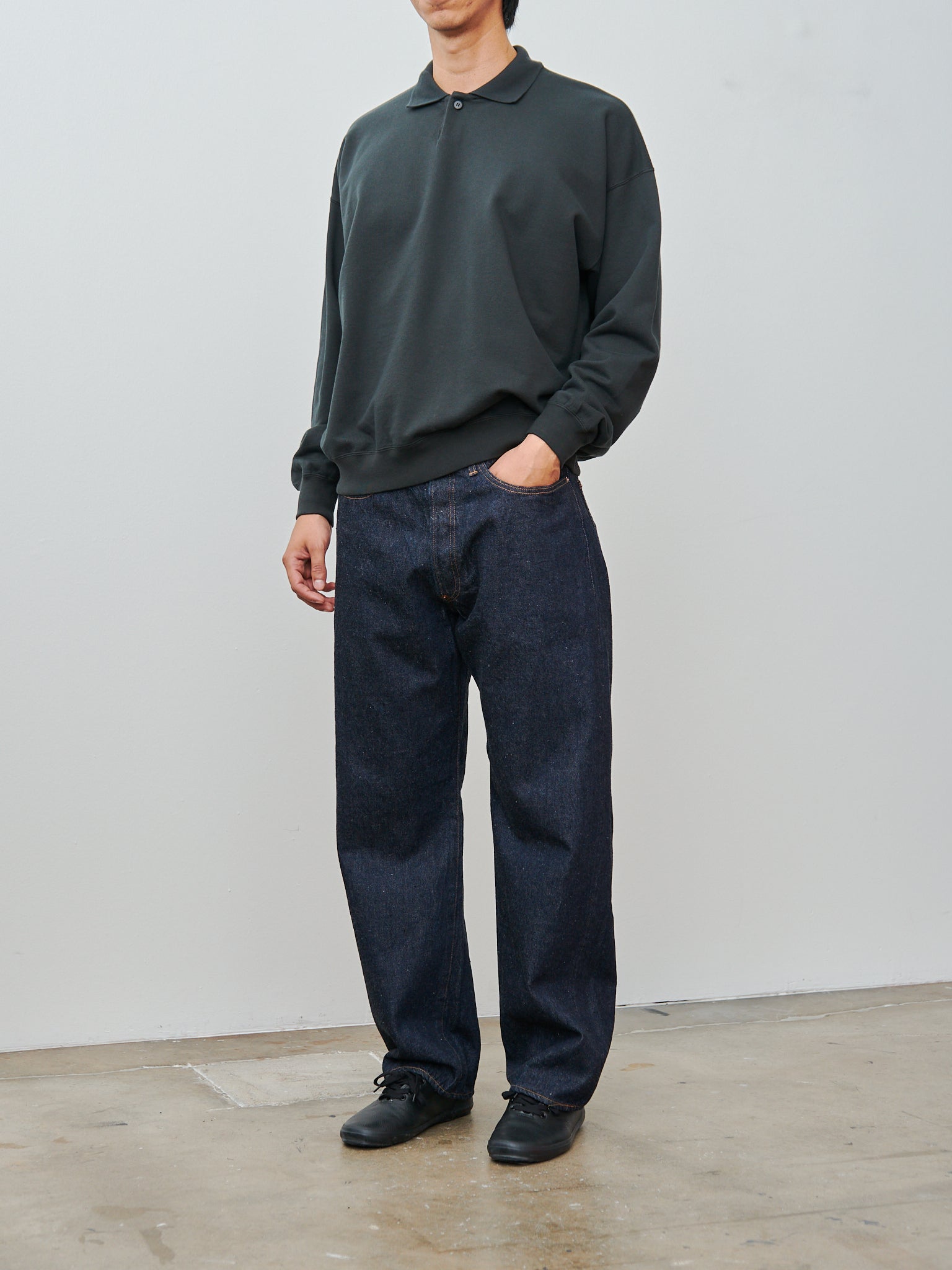 Namu Shop - Kaptain Sunshine 1930 Straight Denim Pants - Indigo One Wash