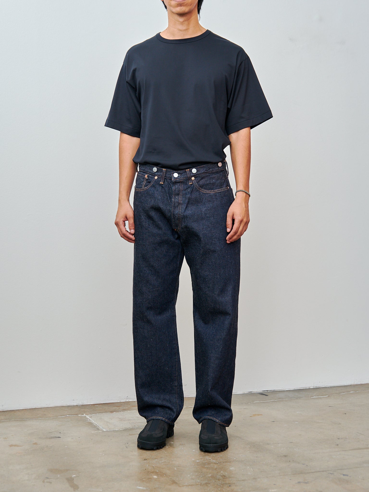 Namu Shop - Kaptain Sunshine 1930 Straight Denim Pants - Indigo One Wash