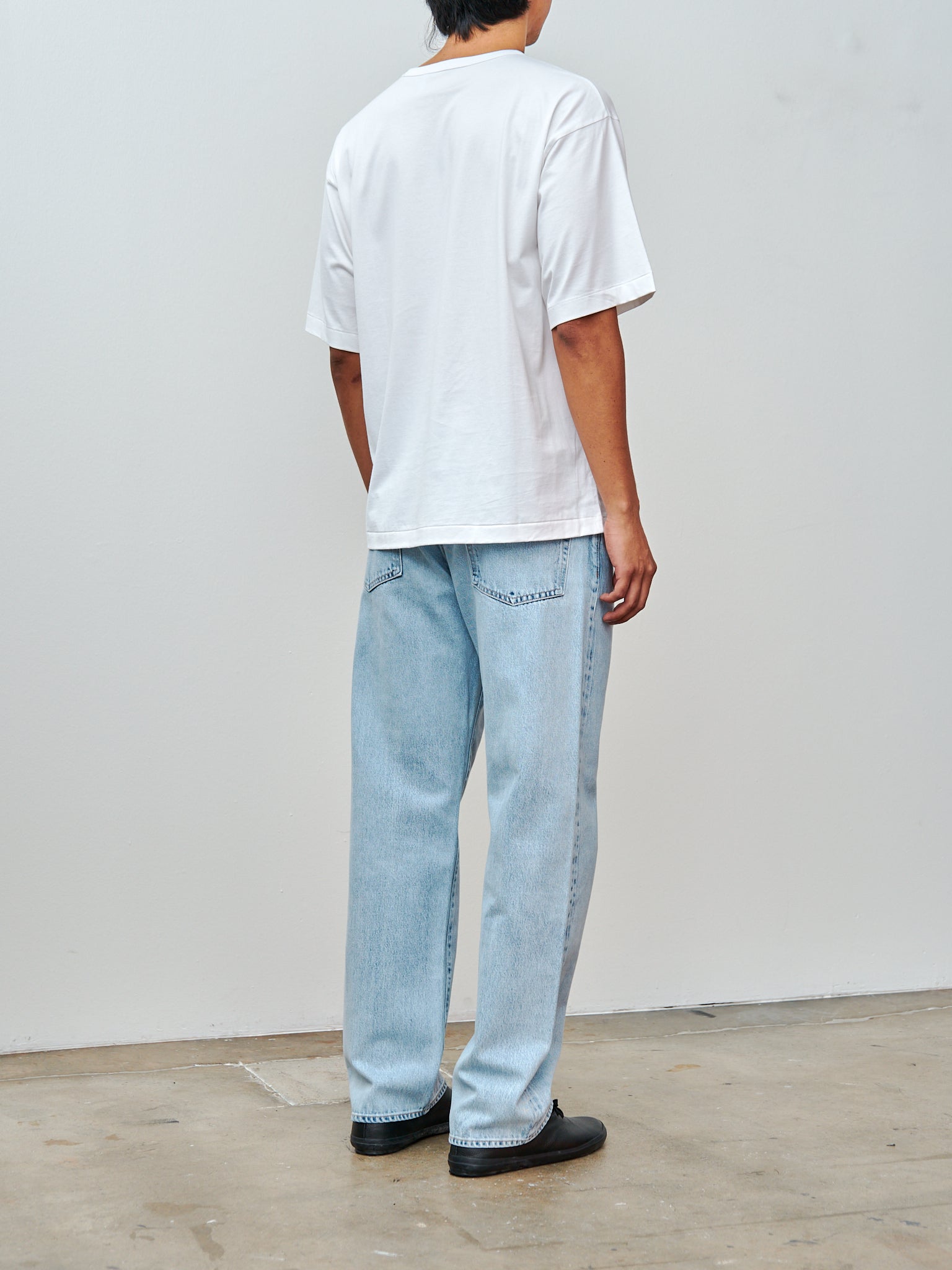 Namu Shop - Kaptain Sunshine Suvin Suede Tenjiku Half Sleeve Tee - White