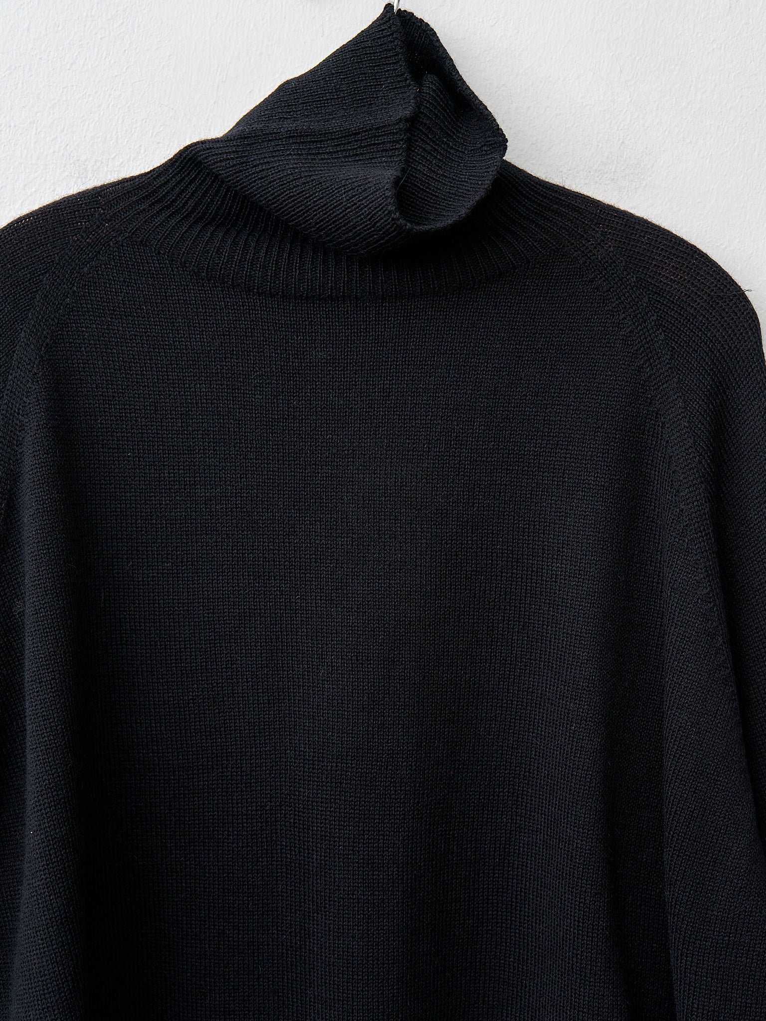 Namu Shop - Ichi Antiquites Whole Garment Turtleneck Pullover - Black