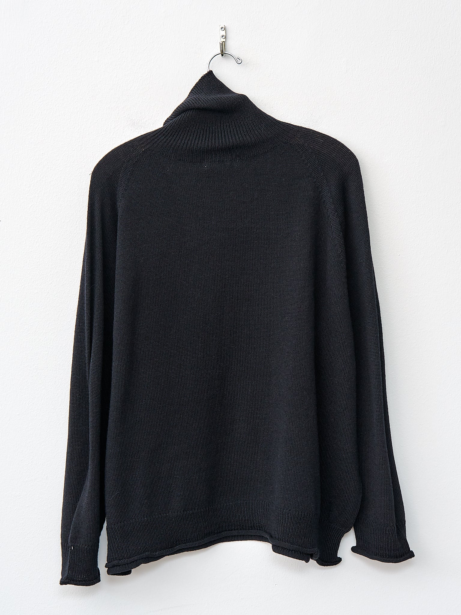 Namu Shop - Ichi Antiquites Whole Garment Turtleneck Pullover - Black
