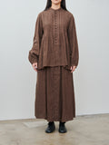 Namu Shop - Ichi Antiquites French Linen Skirt - Brown