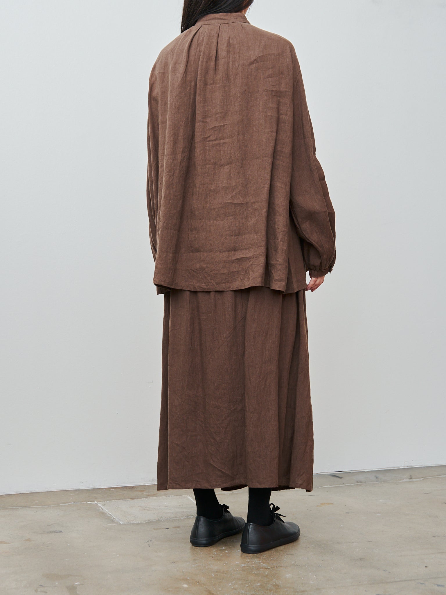 Namu Shop - Ichi Antiquites French Linen Shirt - Brown