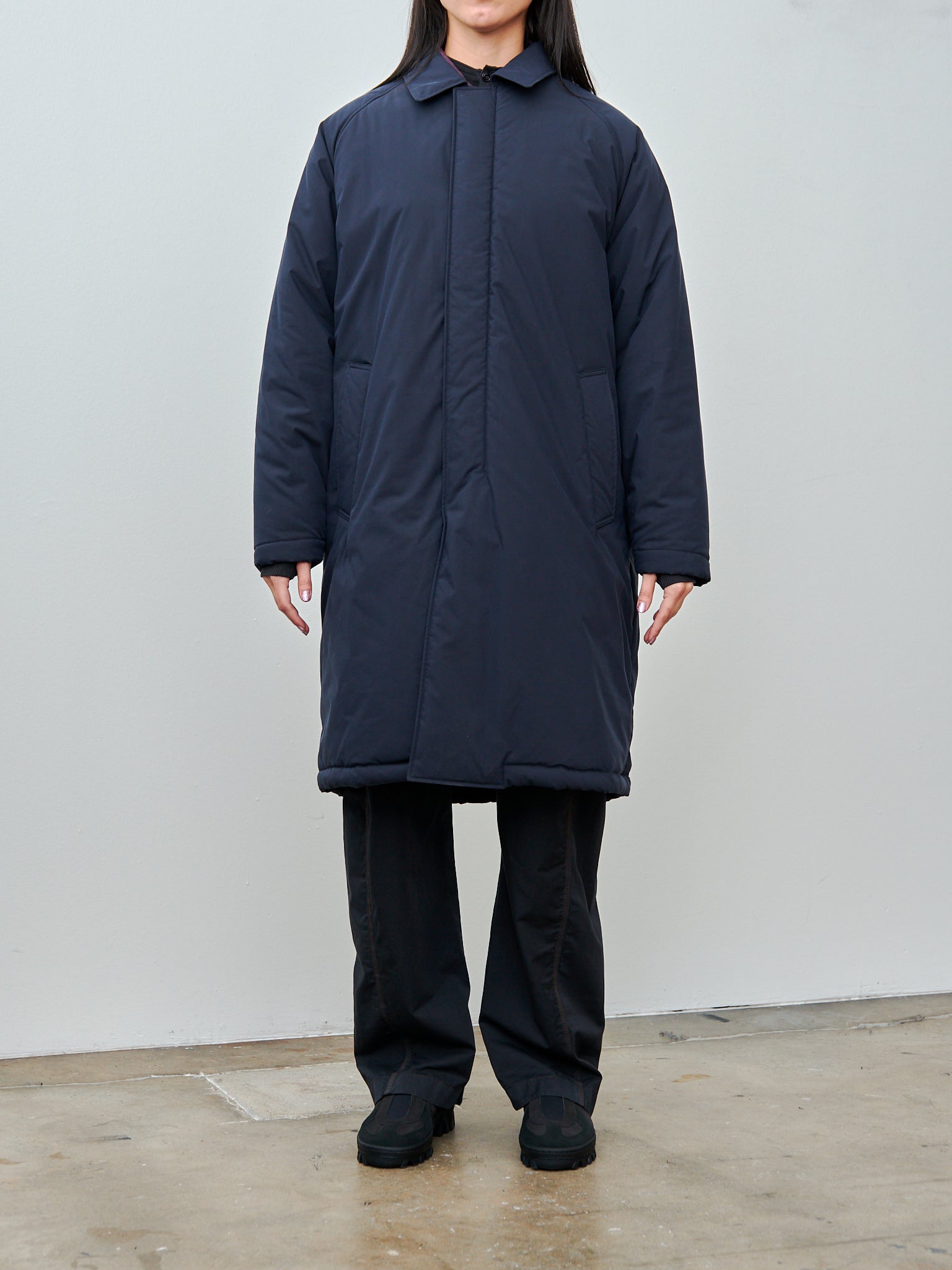 Namu Shop - Y Organic Cotton/Polyester Padded Coat - Navy