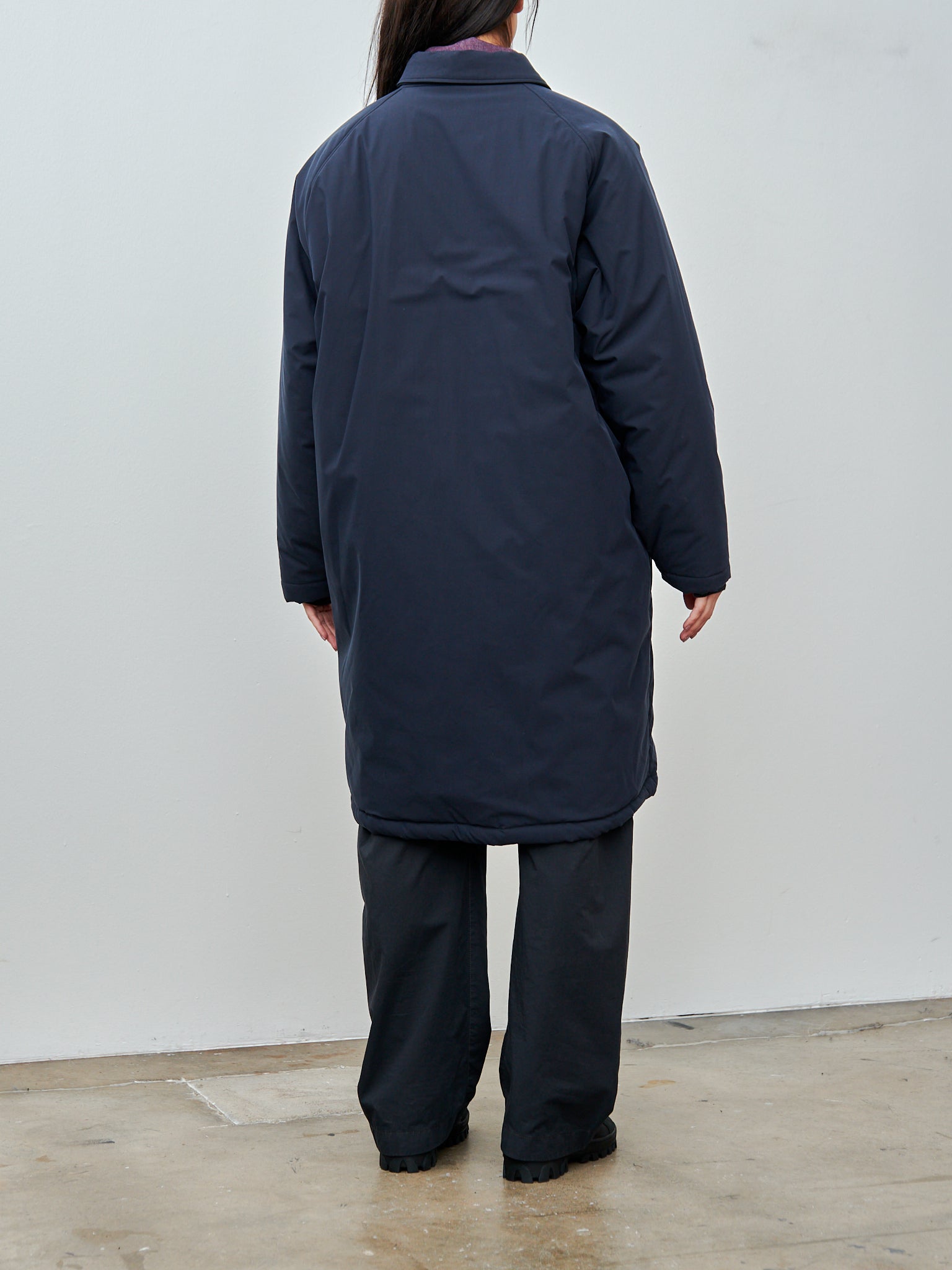 Namu Shop - Y Organic Cotton/Polyester Padded Coat - Navy