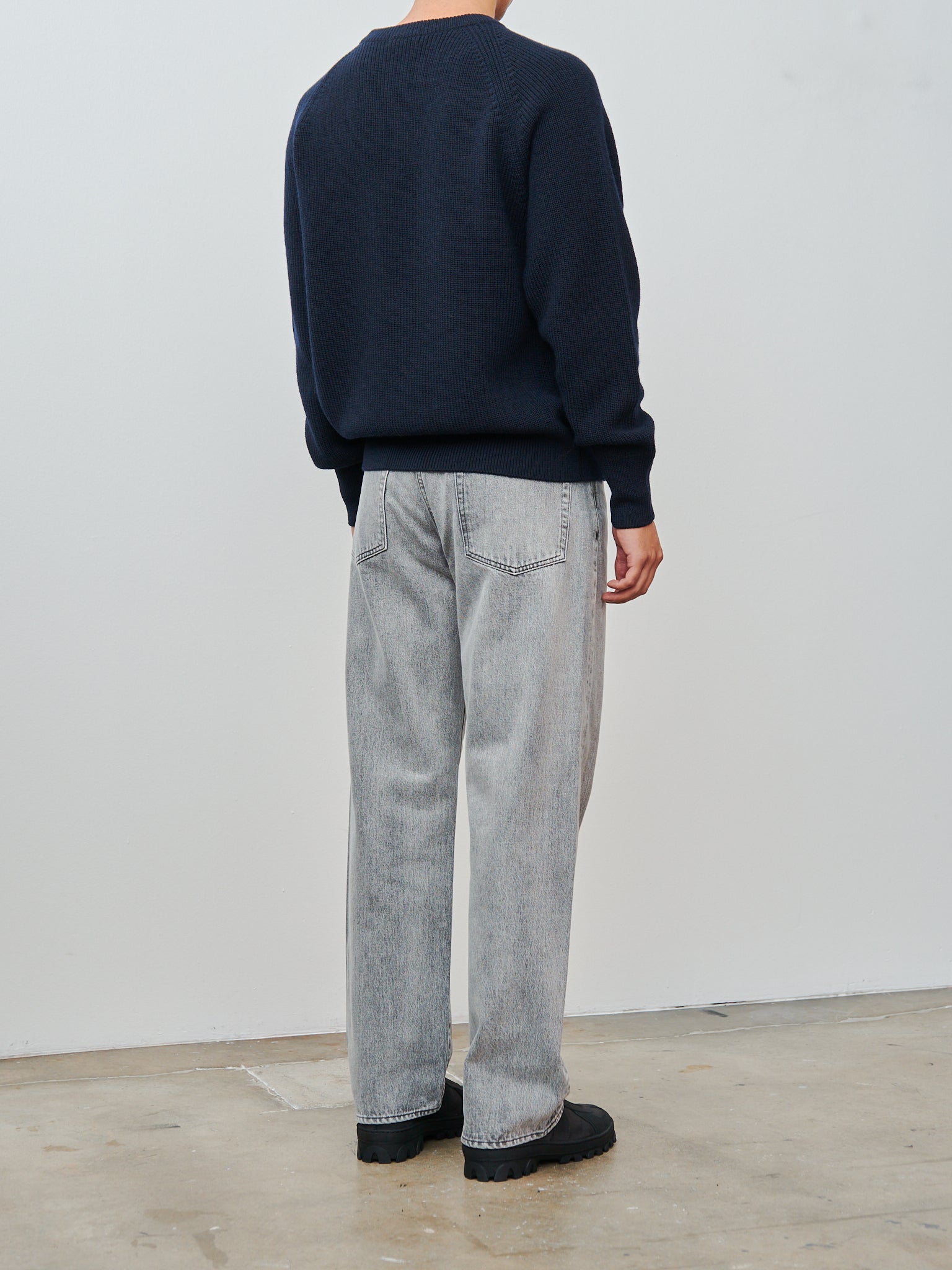 Namu Shop - Y Non Mulesing Wool Crewneck Knit - Navy