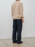 Namu Shop - Auralee Shetland Wool Cashmere Knit P/O - Top Beige