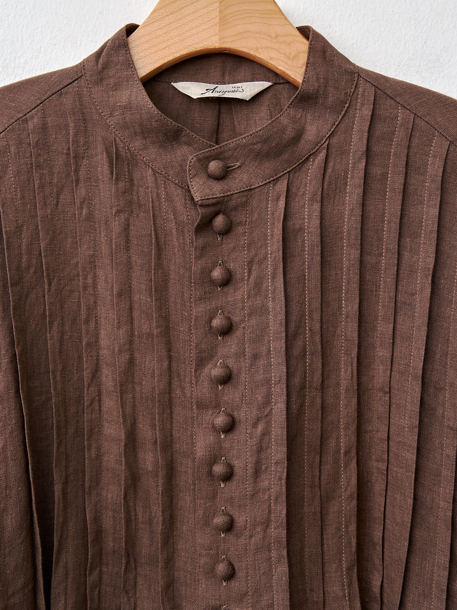 Namu Shop - Ichi Antiquites French Linen Shirt - Brown