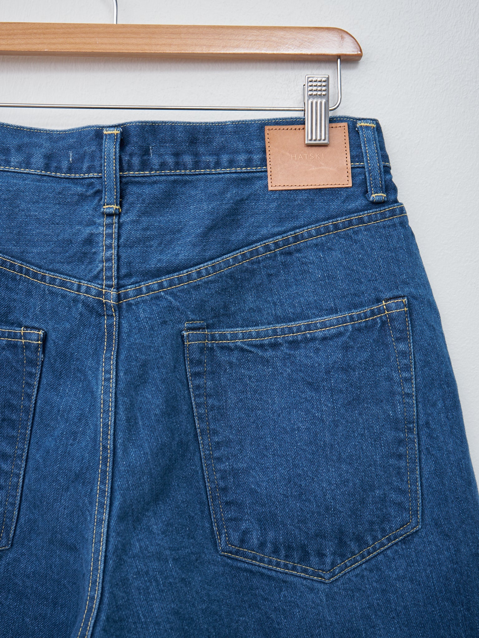 Namu Shop - Hatski Wide Tapered Washi Denim - Used Blue