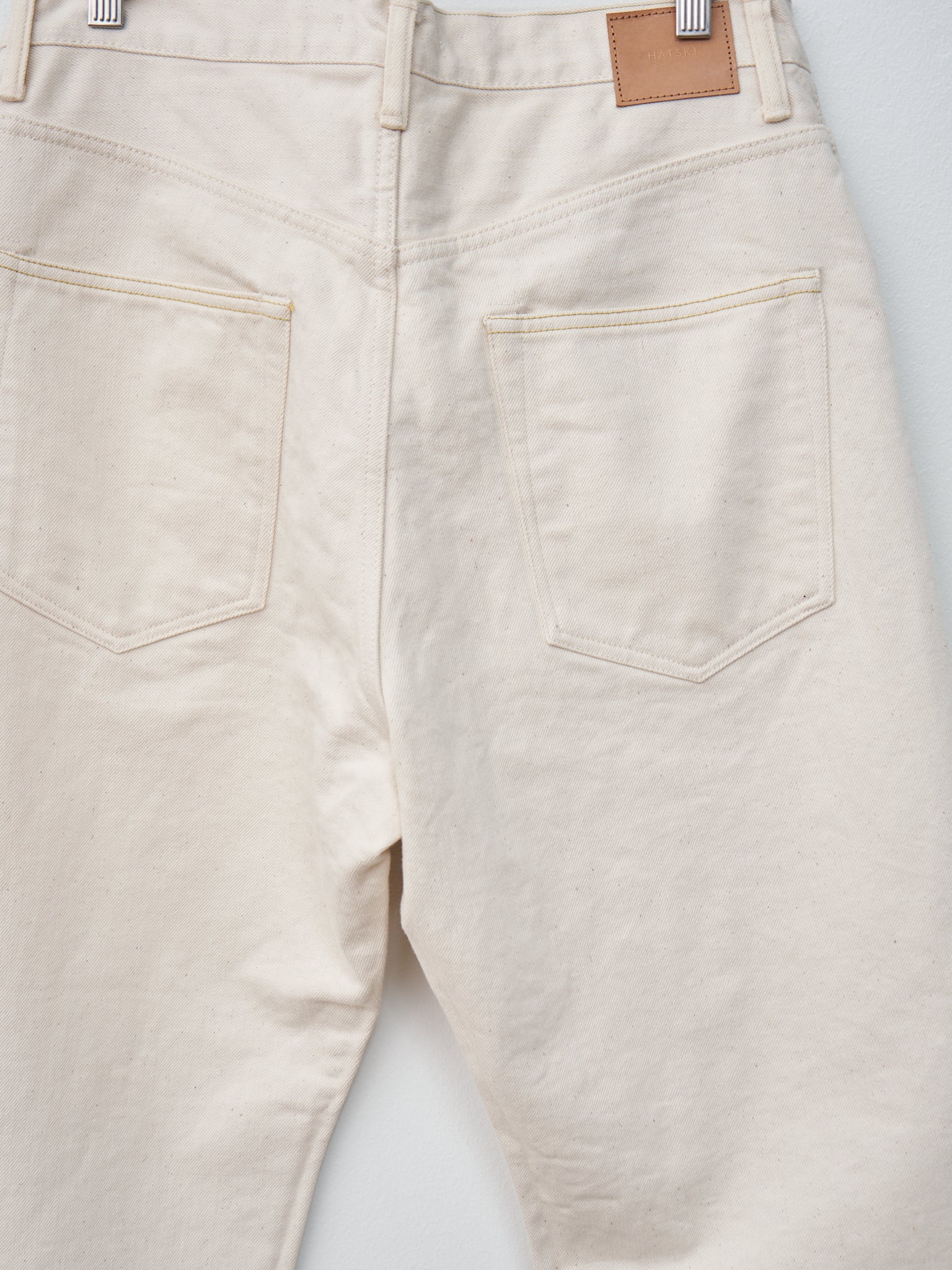 Namu Shop - Hatski Wide Tapered Washi Denim - Ecru