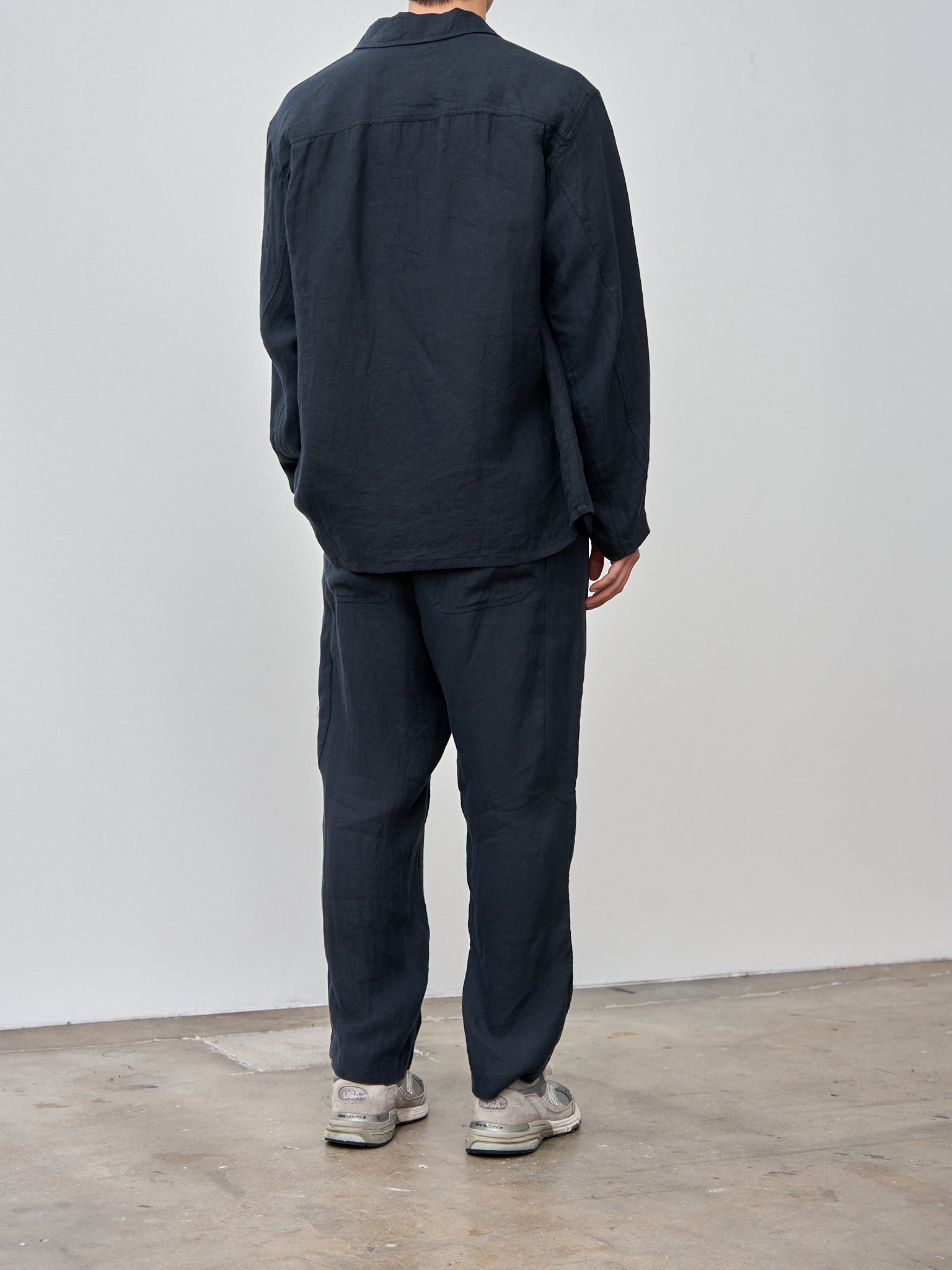 Namu Shop - Document Linen French Shirt - Navy