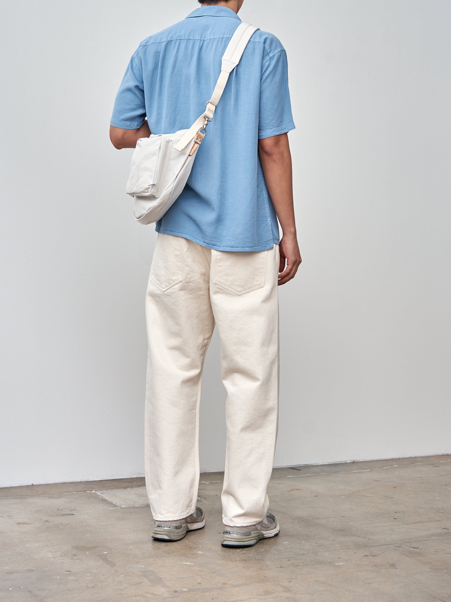Namu Shop - ts(s) Garment Dye Round Flap Pocket S/S Shirt - Blue