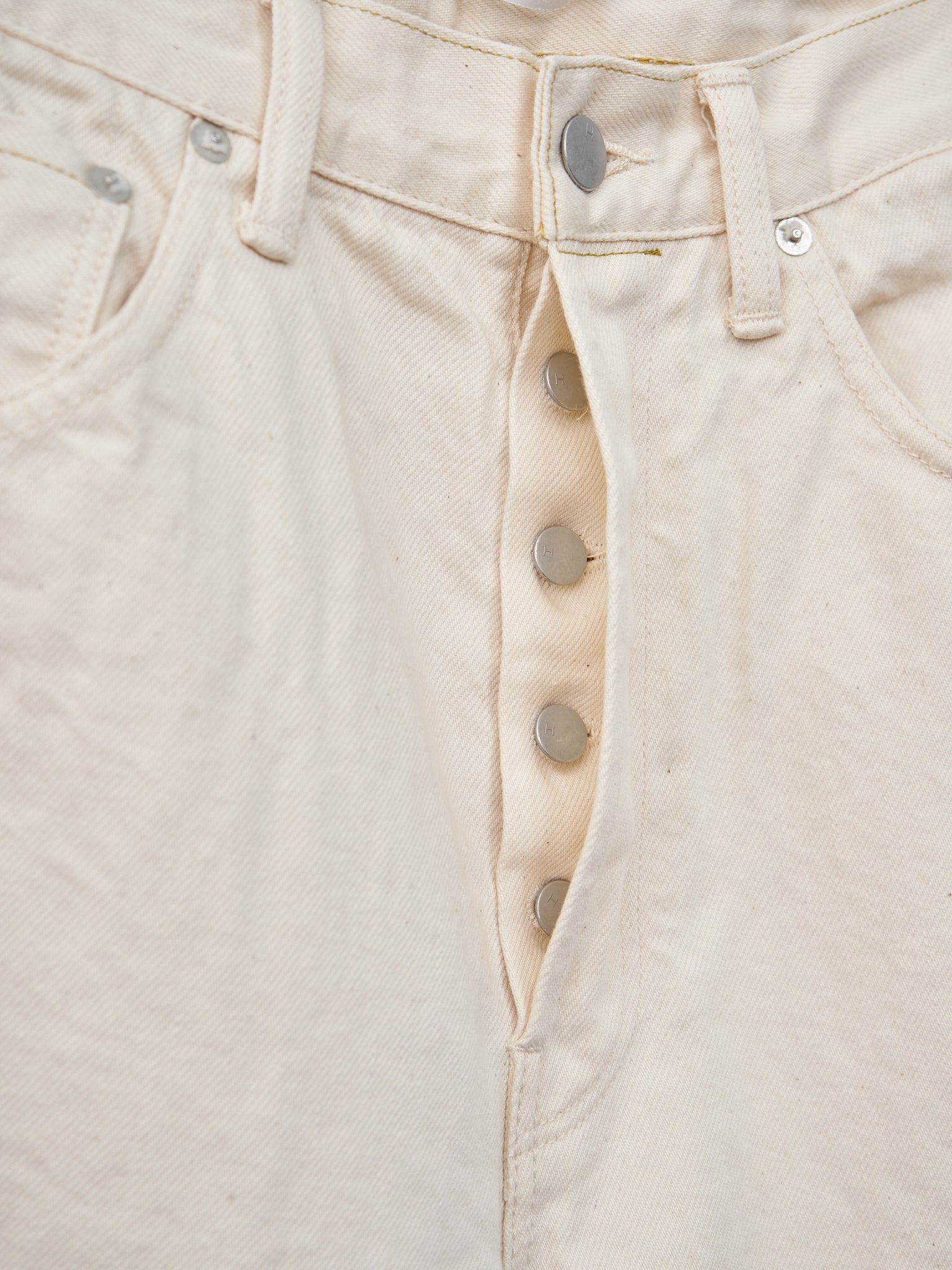 Namu Shop - Hatski Straight Washi Denim - Ecru