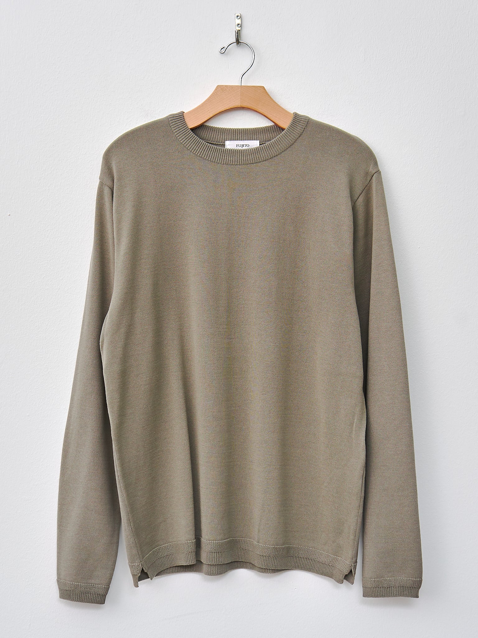 Namu Shop - Fujito L/S Knit T-Shirt - Gray
