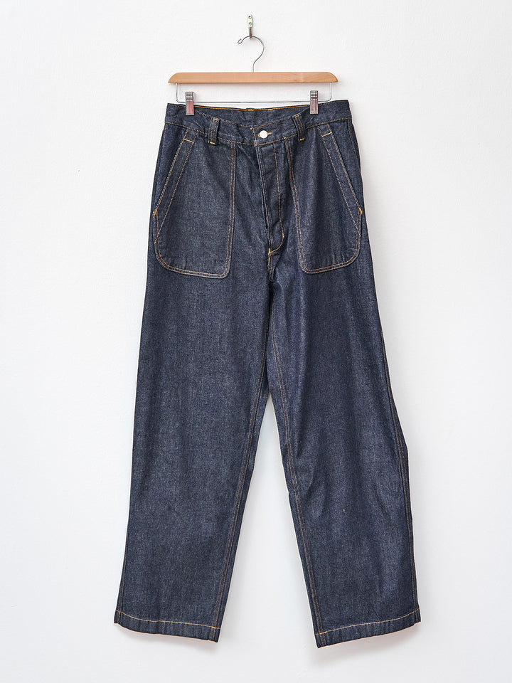 Namu Shop - Document One Wash Denim Layer Trousers - Indigo