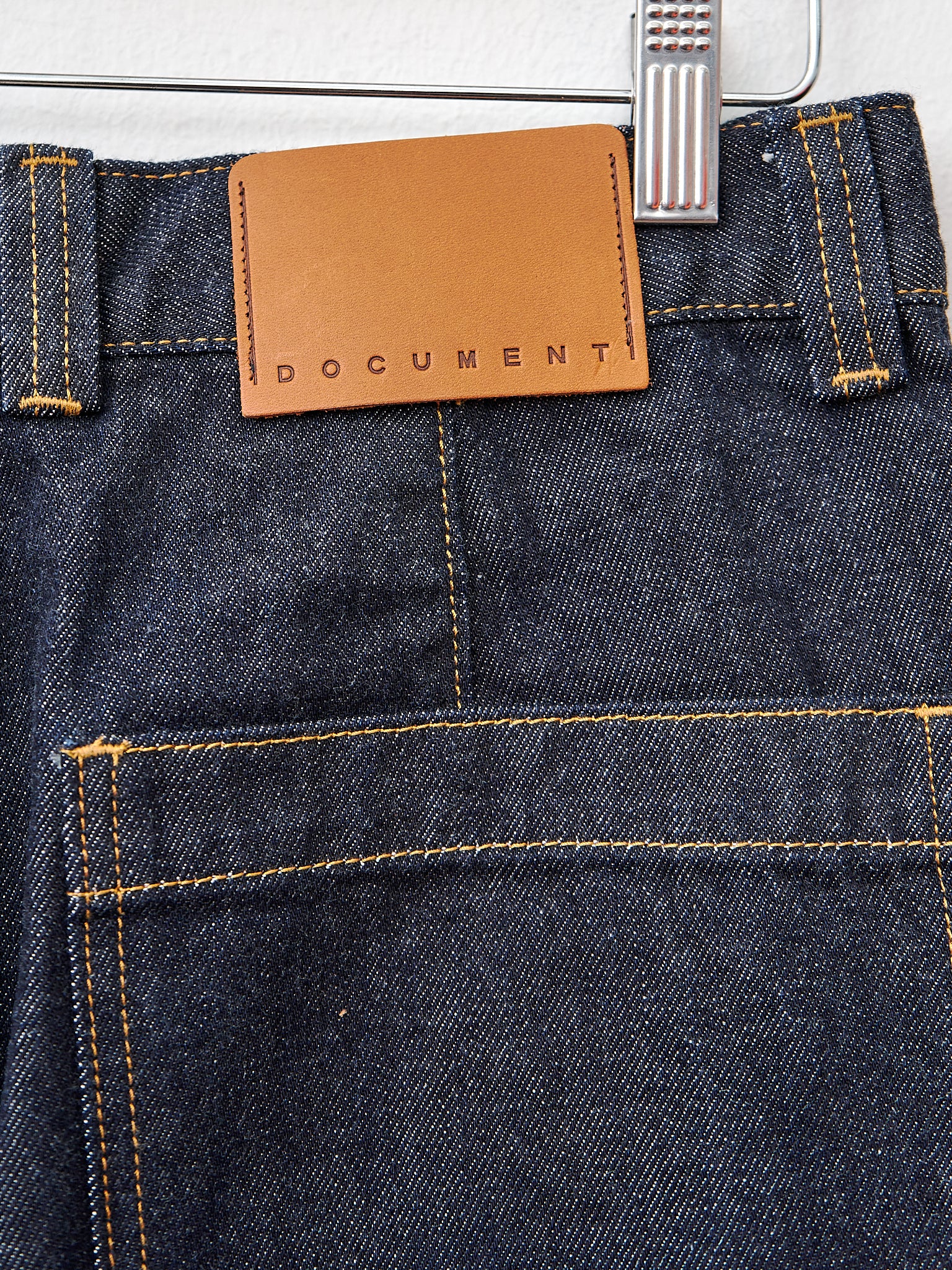 Namu Shop - Document One Wash Denim Layer Trousers - Indigo