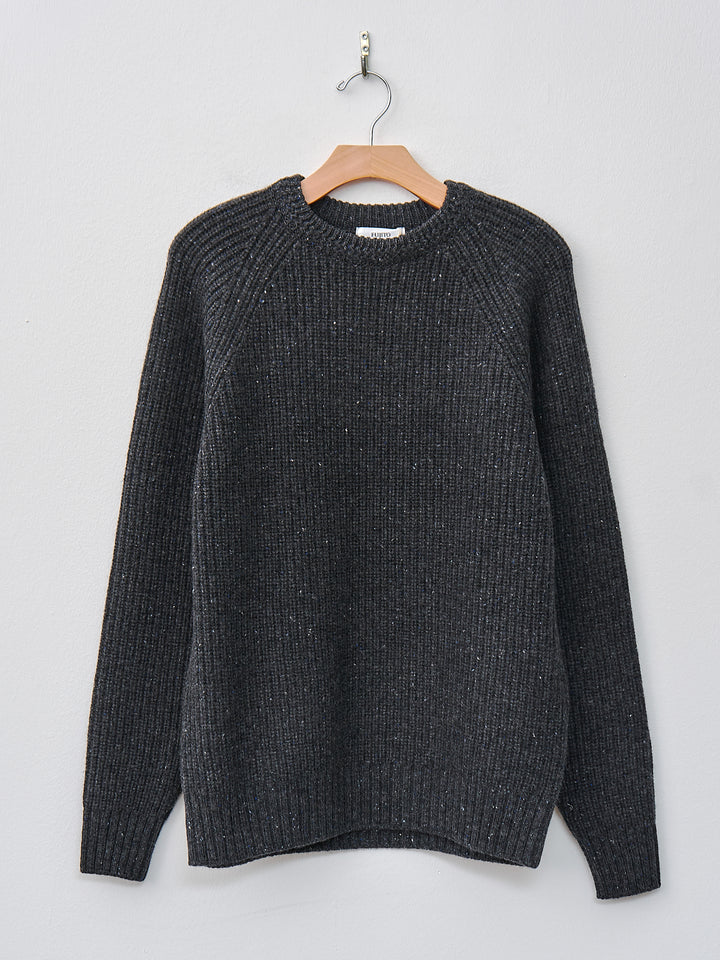 Namu Shop - Fujito Rib Knit Sweater - Charcoal