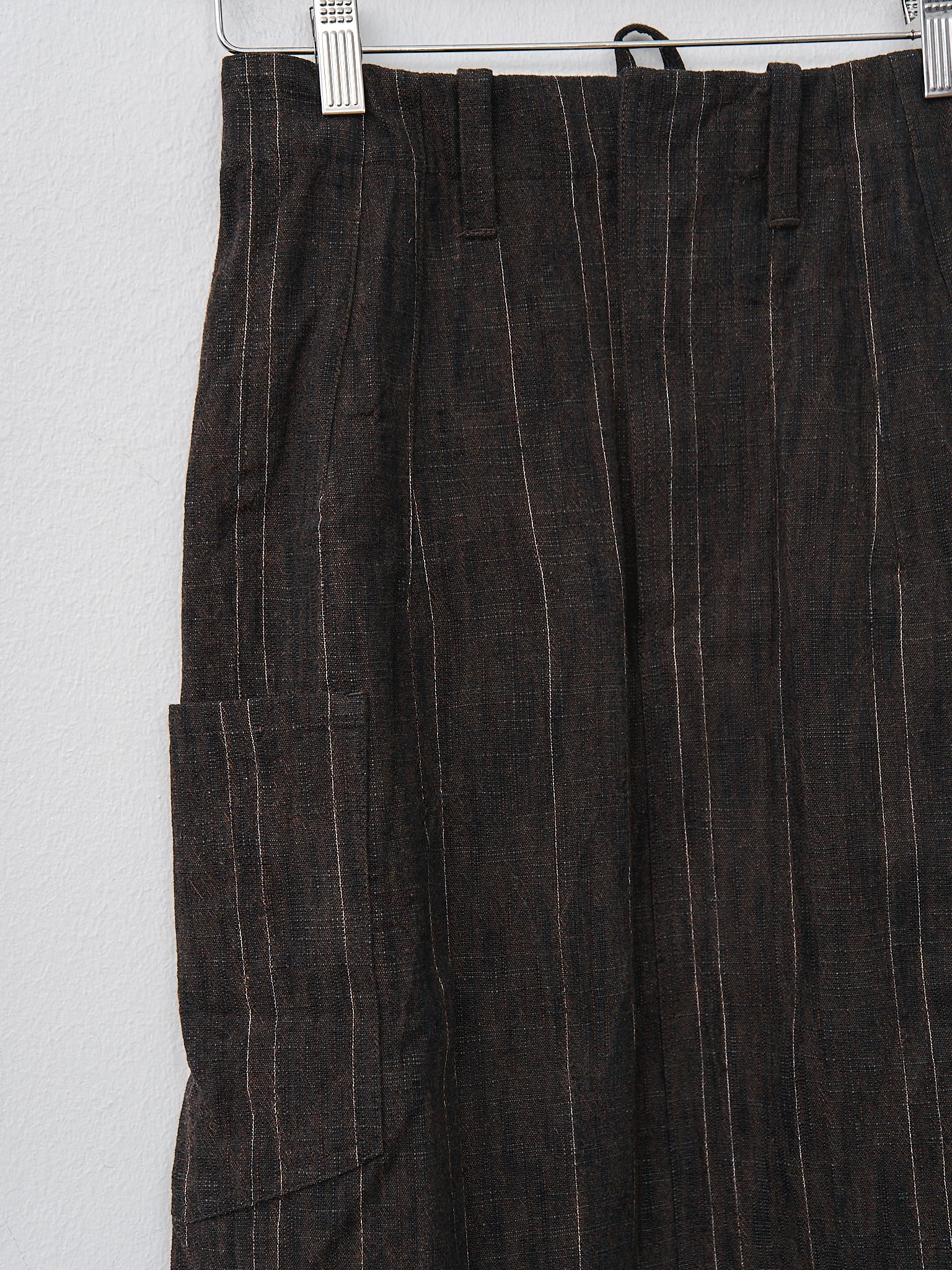 Namu Shop - Toogood The Scout Skirt - Crumpled Stripe Walnut