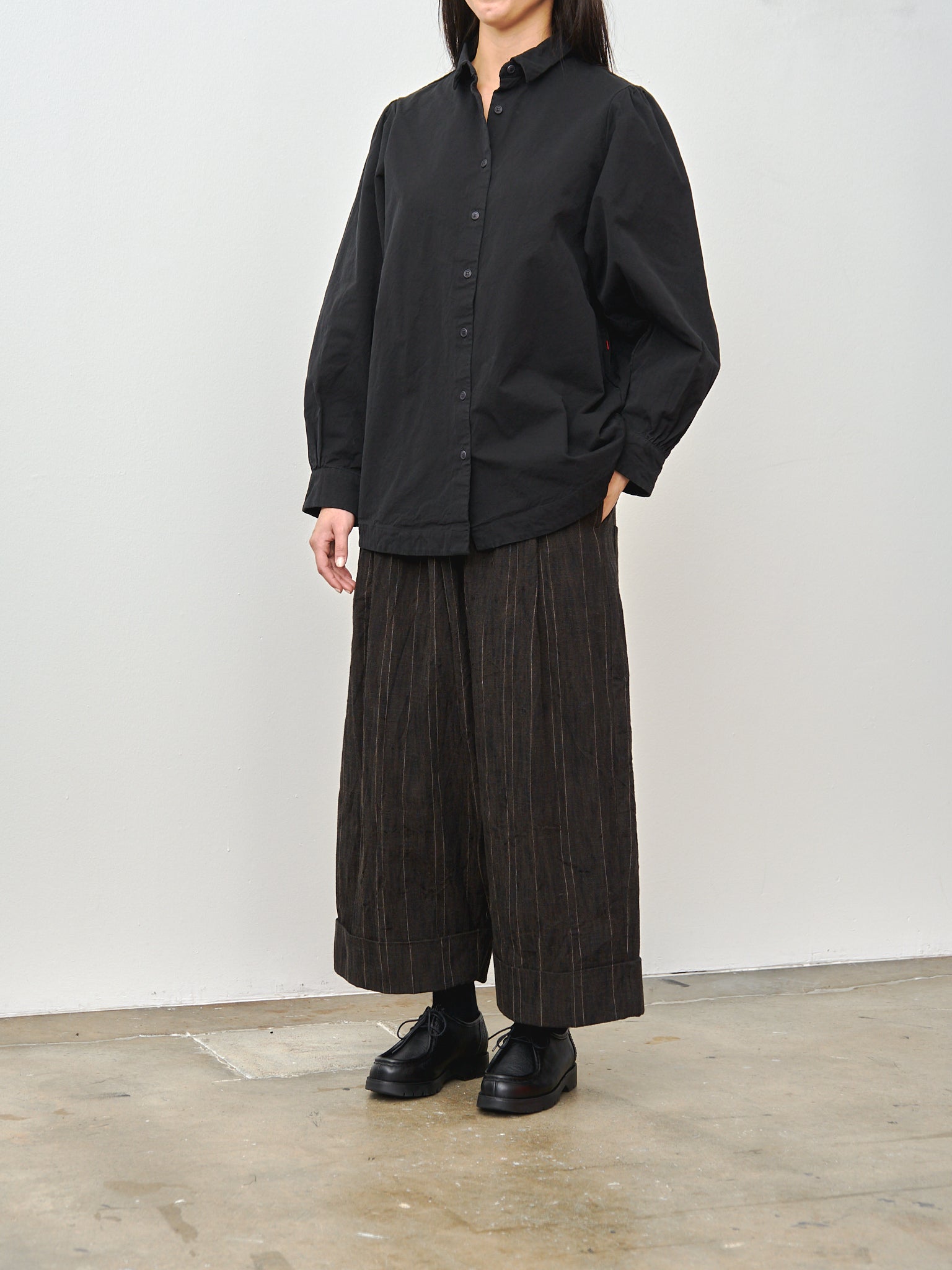Namu Shop - Toogood The Baker Trouser - Crumbled Stripe Walnut