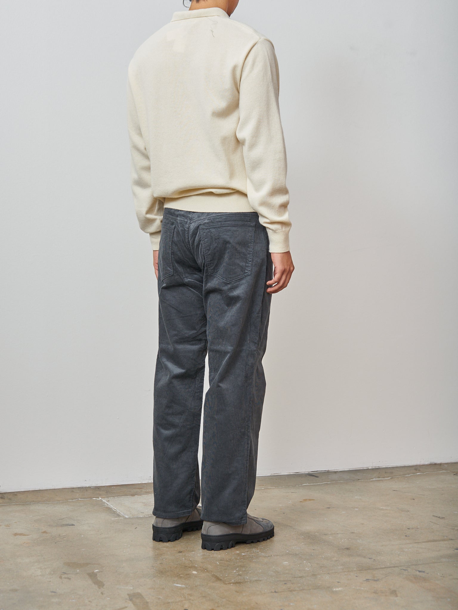 Namu Shop - Fujito Knit Polo Sweater - Natural