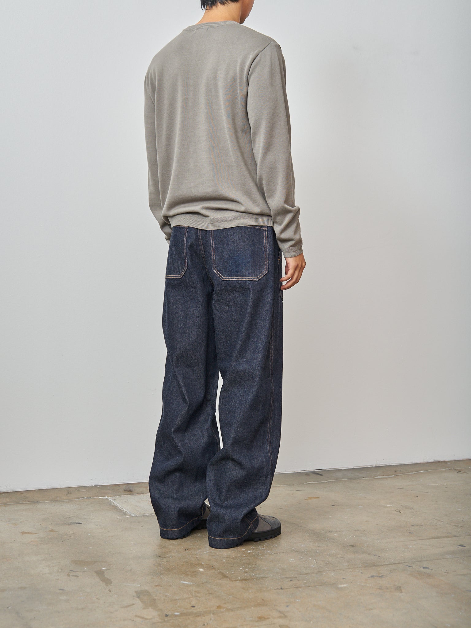 Namu Shop - Fujito L/S Knit T-Shirt - Gray