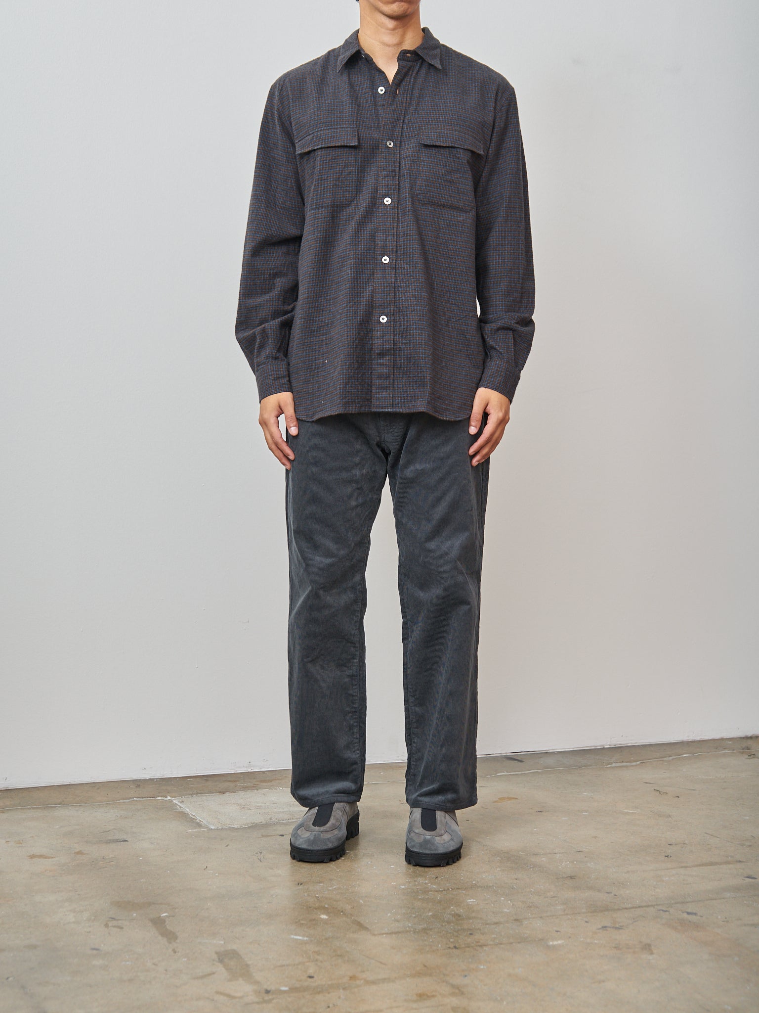 Namu Shop - Fujito Hike Shirt - Brown Check