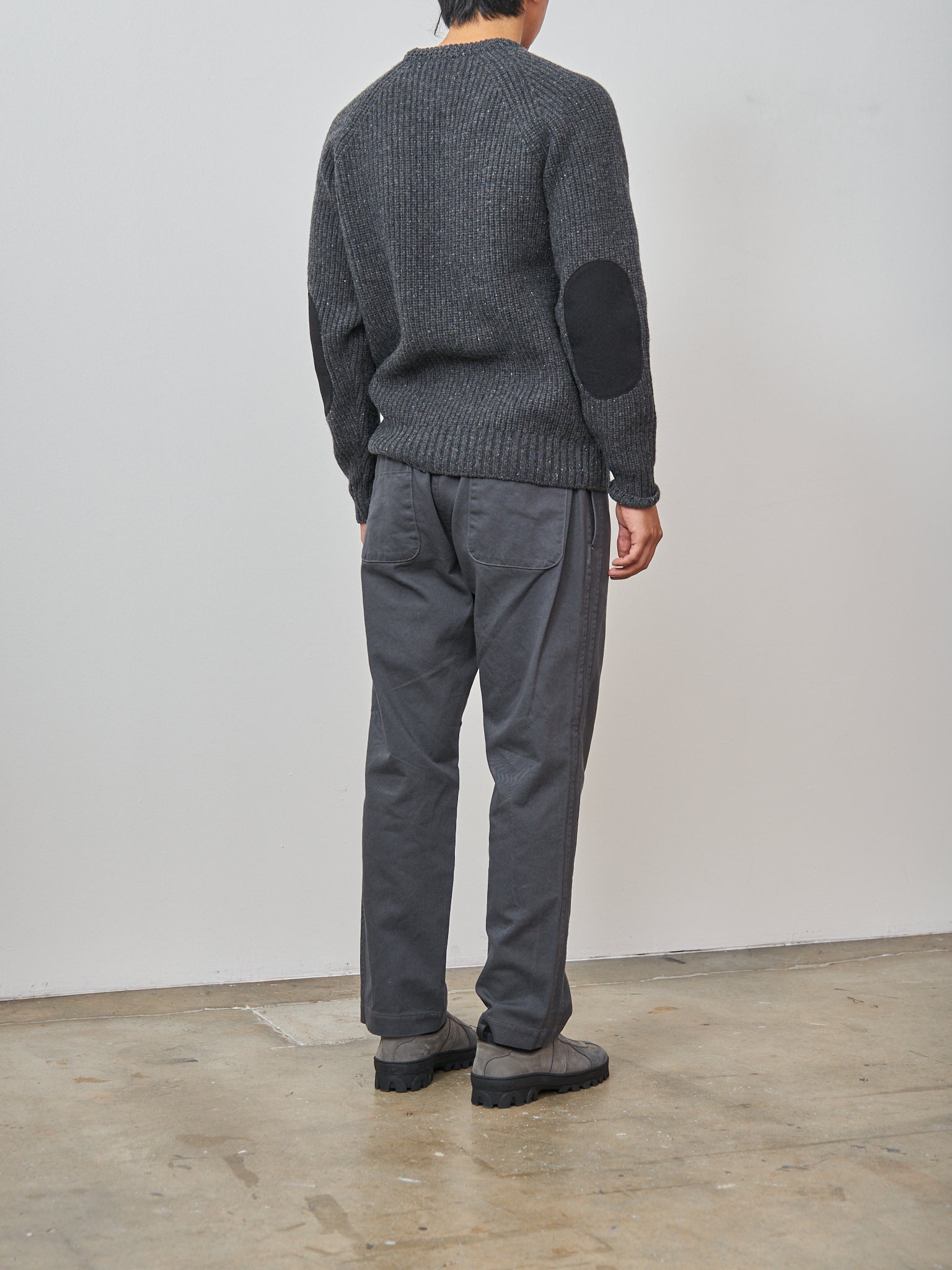 Namu Shop - Fujito Rib Knit Sweater - Charcoal
