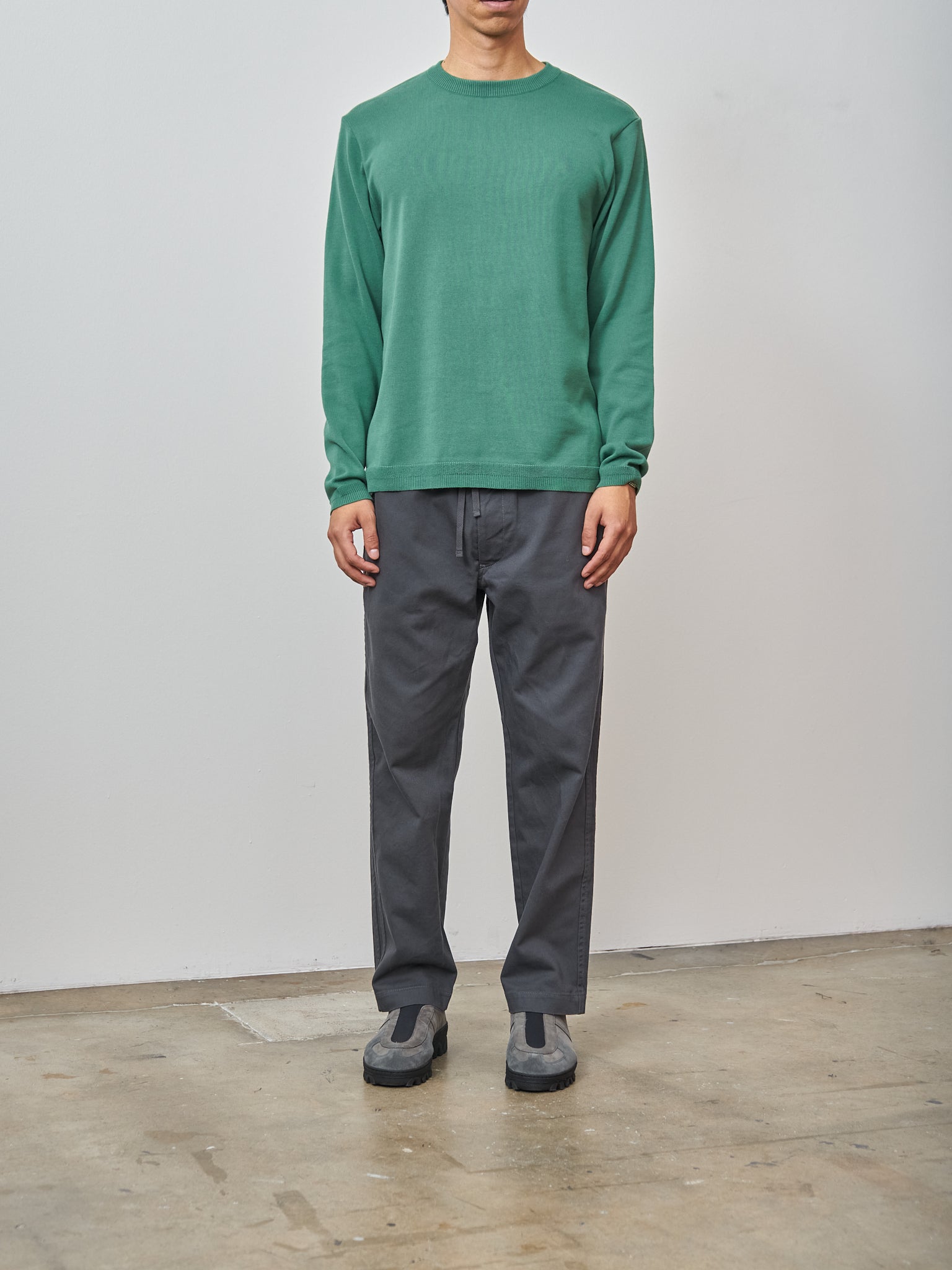 Namu Shop - Fujito L/S Knit T-Shirt - Green