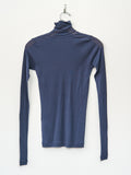 Namu Shop - Auralee High Gauge Sheer Rib Turtle Neck L/S Tee - Navy