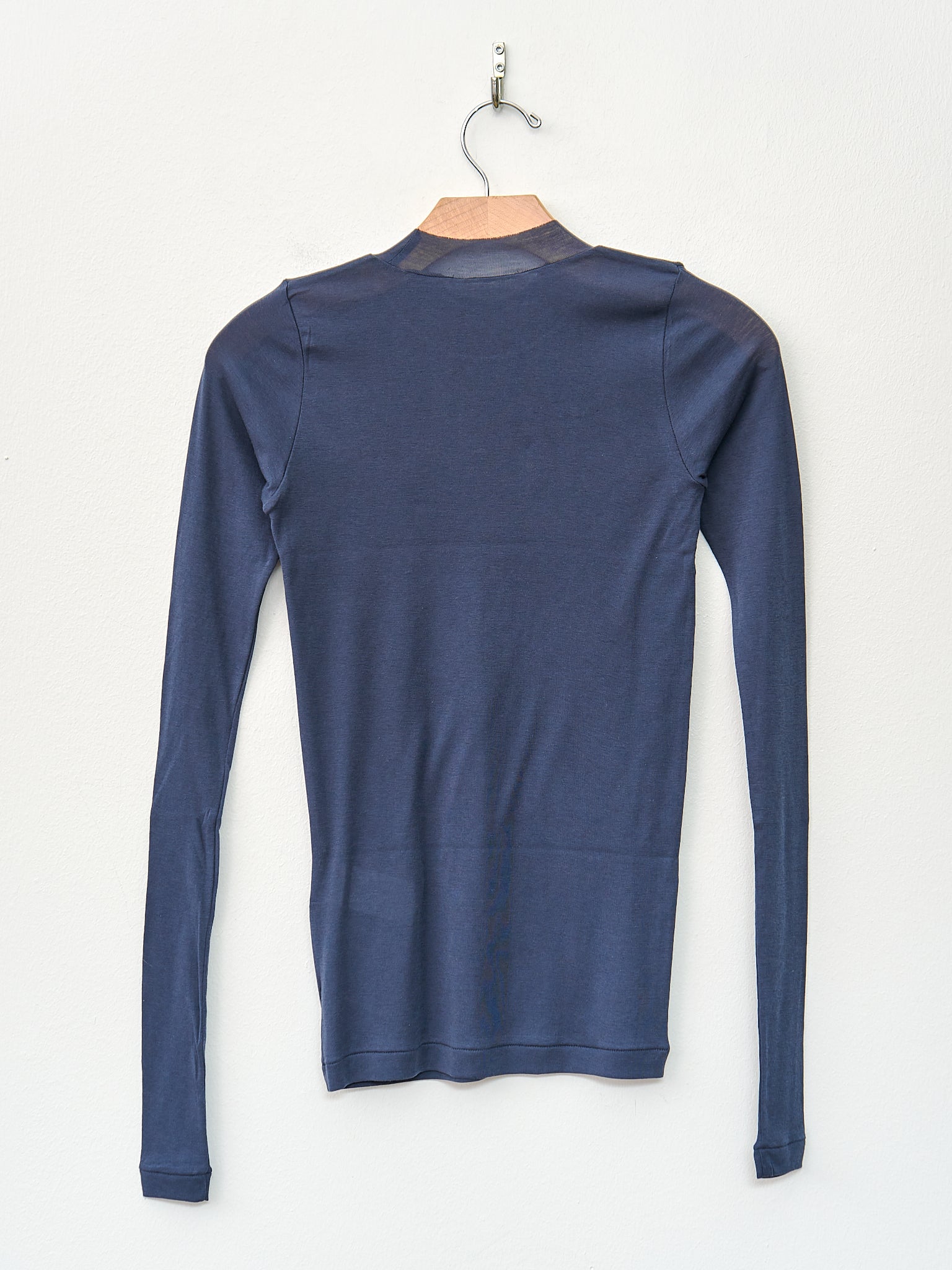 Namu Shop - Auralee High Gauge Sheer Rib L/S Tee - Navy