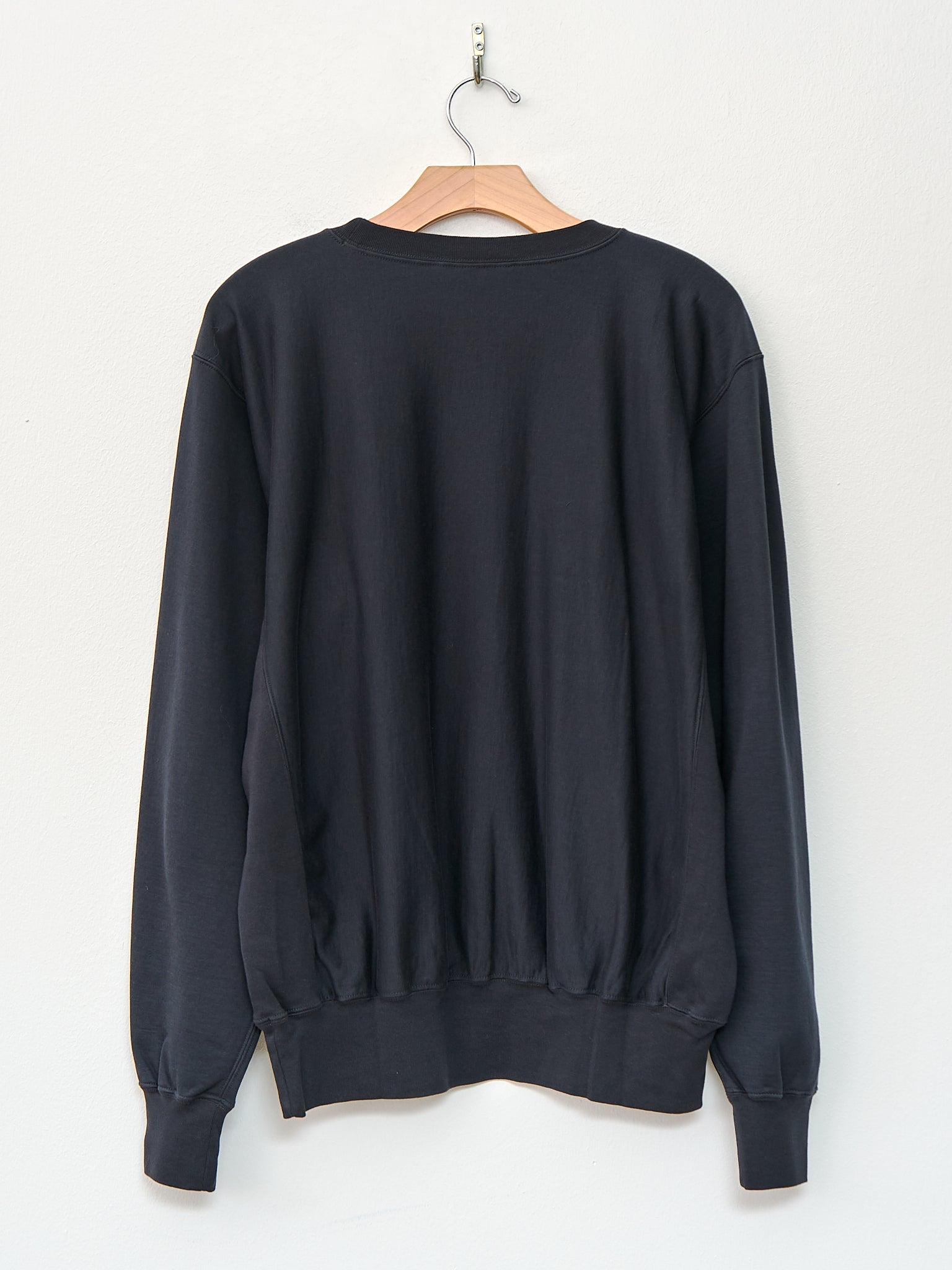 Namu Shop - Auralee Elastic High Gauge Sweat P/O - Ink Black