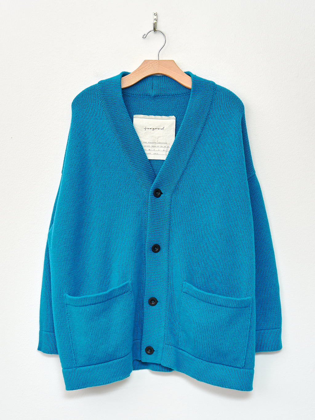 Namu Shop - Toogood The Forager Cardigan - Lambswool Arctic Blue