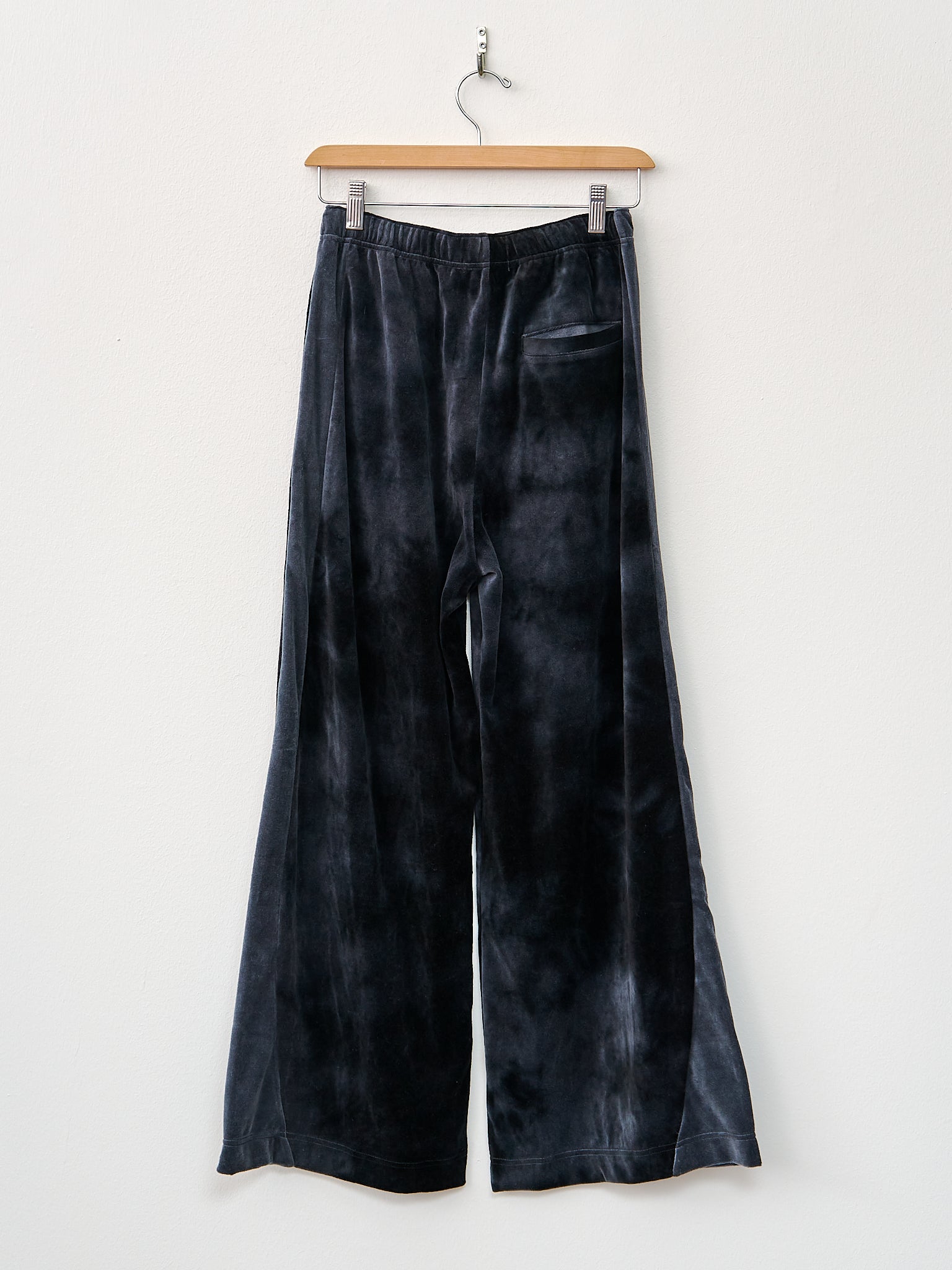 Namu Shop - Unfil Tie-Dyed Cotton Velour Pants - Black x Gray