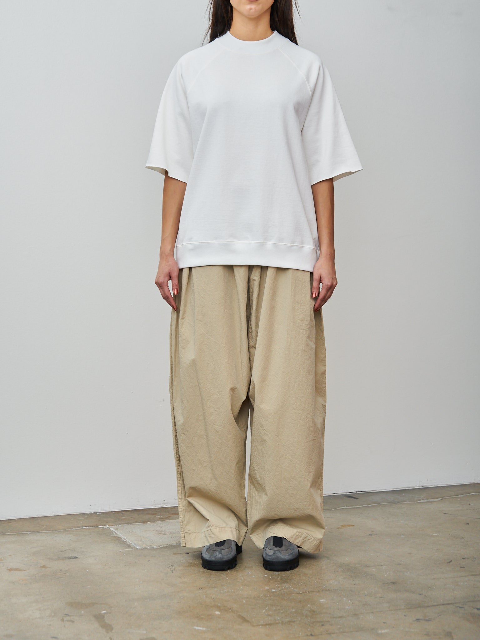 Namu Shop - Veritecoeur Unisex Easy Tuck Pants - Beige