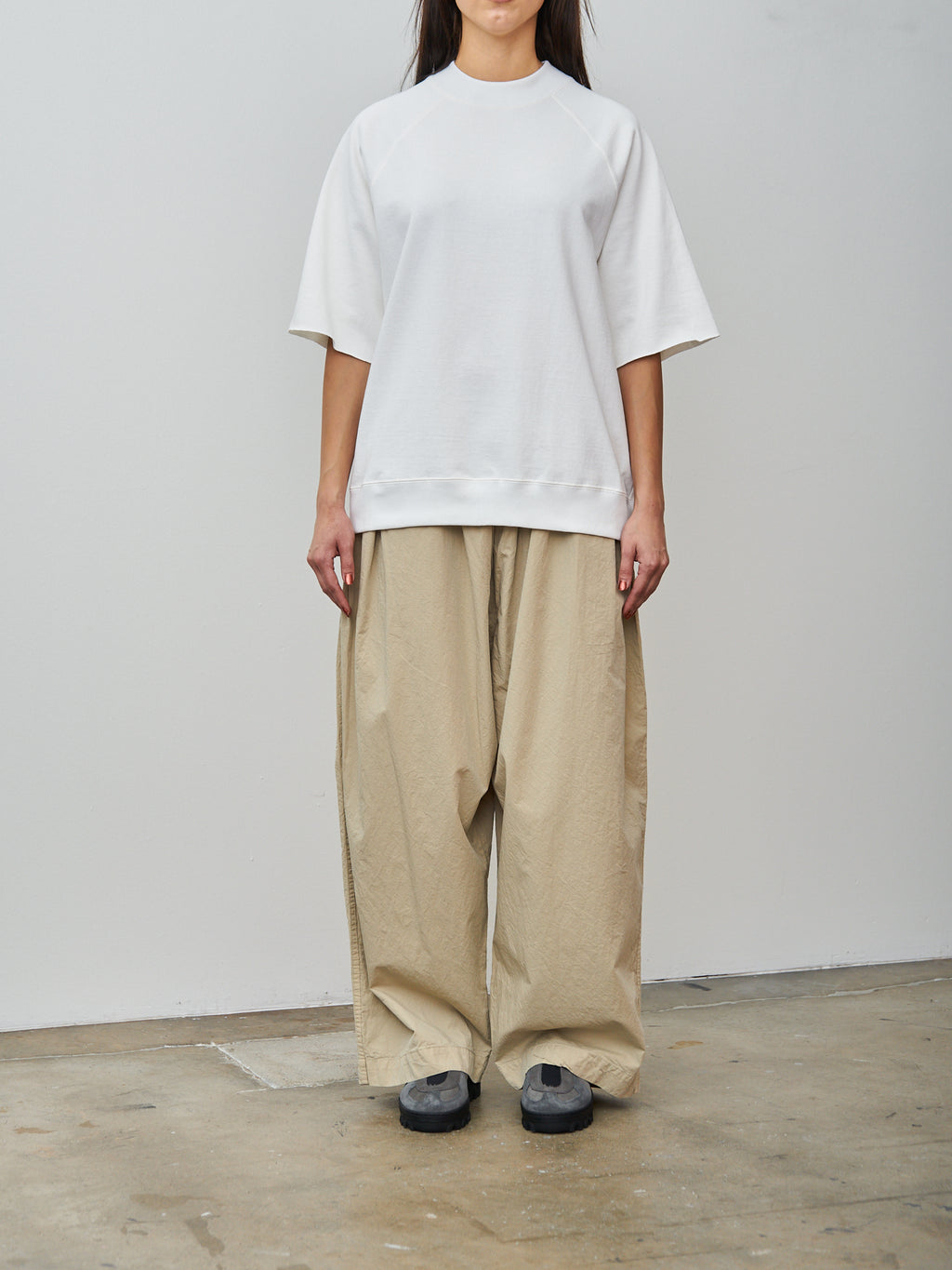 Namu Shop - Veritecoeur Unisex Easy Tuck Pants - Beige