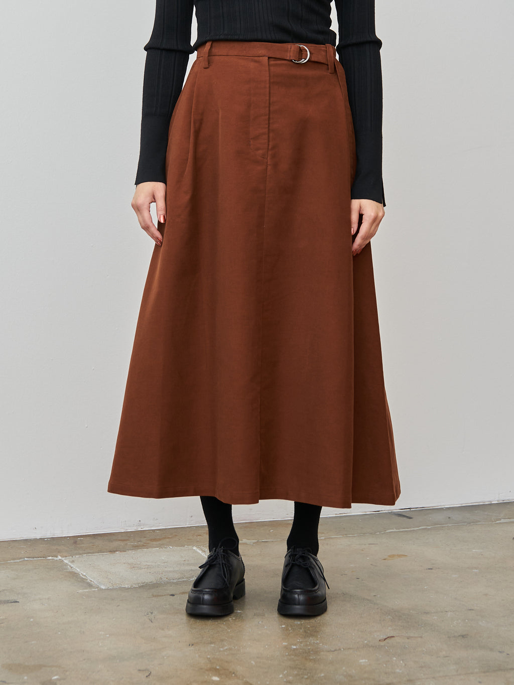 Namu Shop - Sayaka Davis Flared Skirt - Cinnamon