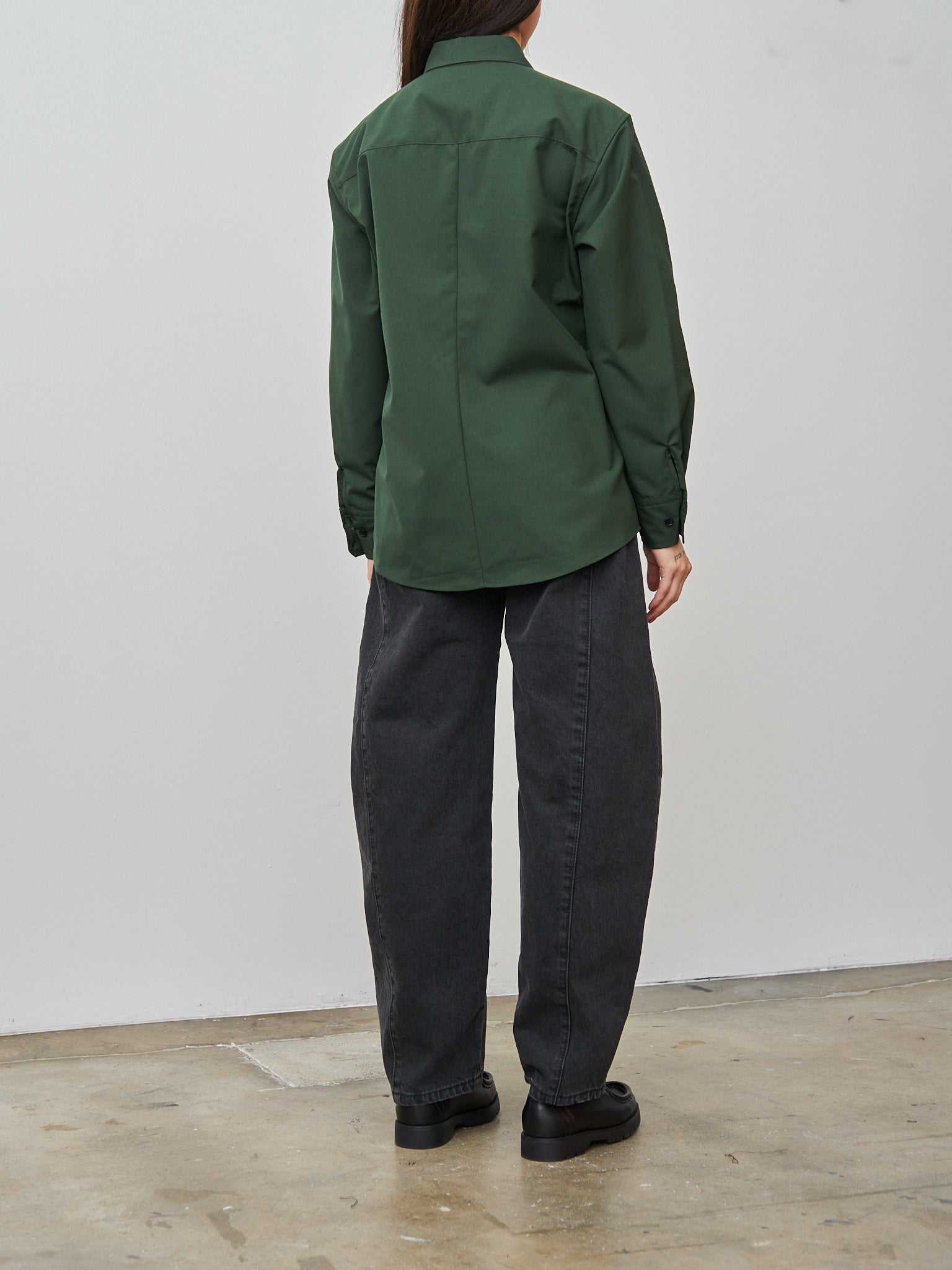 Namu Shop - Sayaka Davis Slim Wool Shirt - Pine