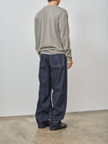 Namu Shop - Document One Wash Denim Layer Trousers - Indigo