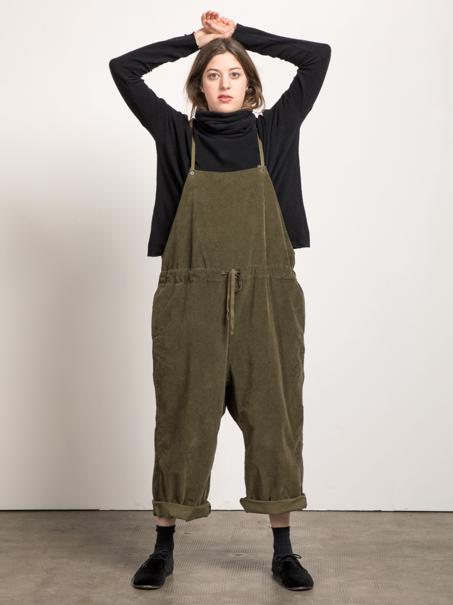 Namu Shop - Album di Famiglia Velvet Salopette - Olive