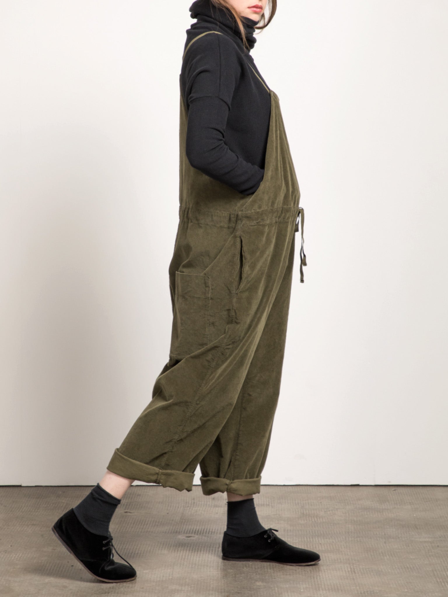 Namu Shop - Album di Famiglia Velvet Salopette - Olive