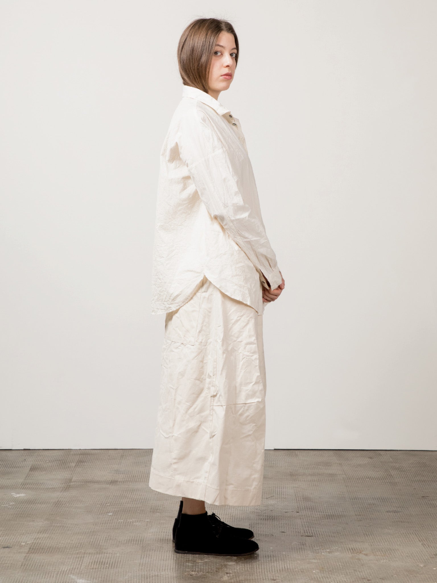 Namu Shop - Album di Famiglia Wrinkled Collar Shirt - Natural