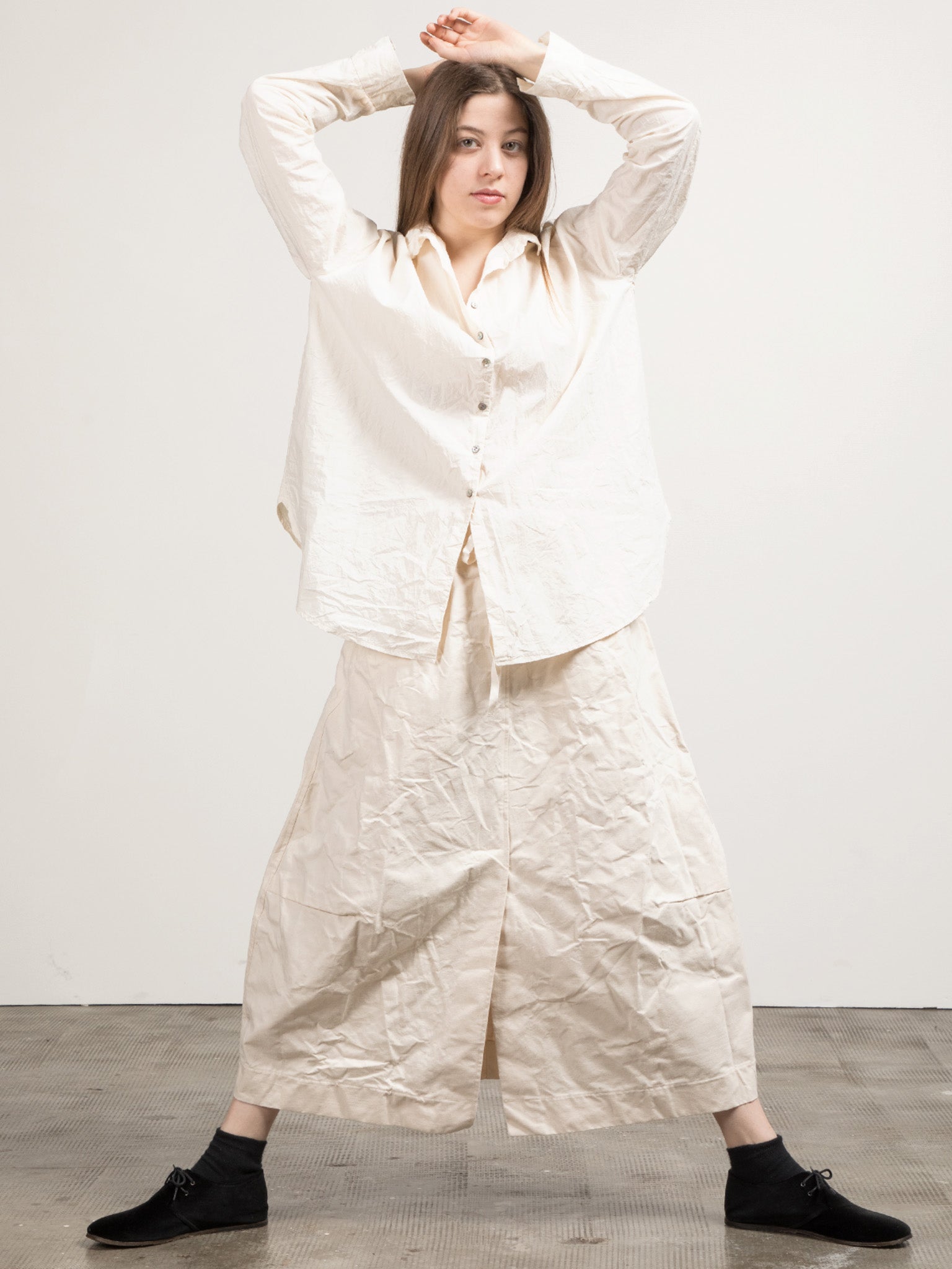 Namu Shop - Album di Famiglia Wrinkled Collar Shirt - Natural