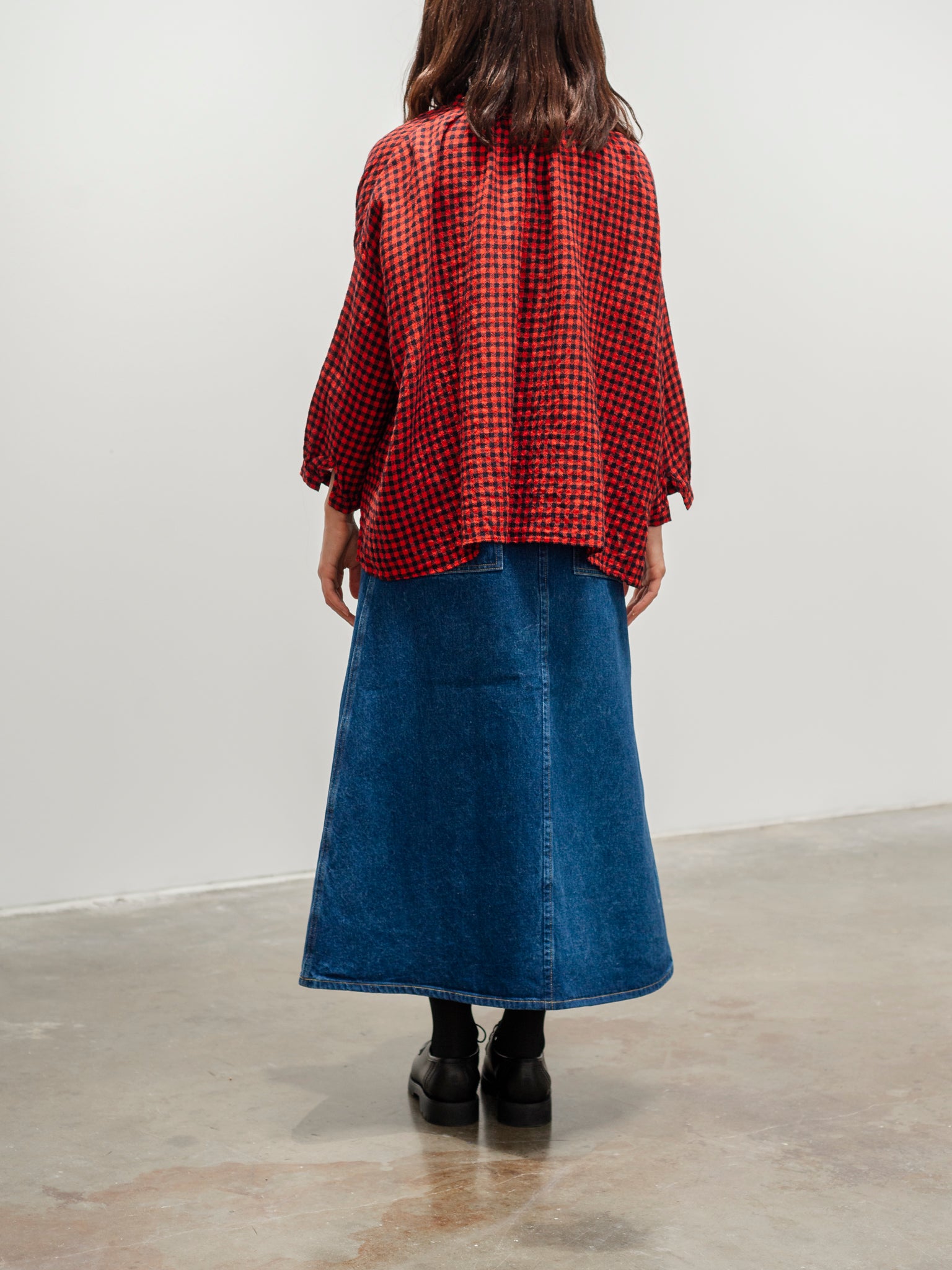 Namu Shop - Studio Nicholson Baringo A-Line Denim Skirt - Indigo