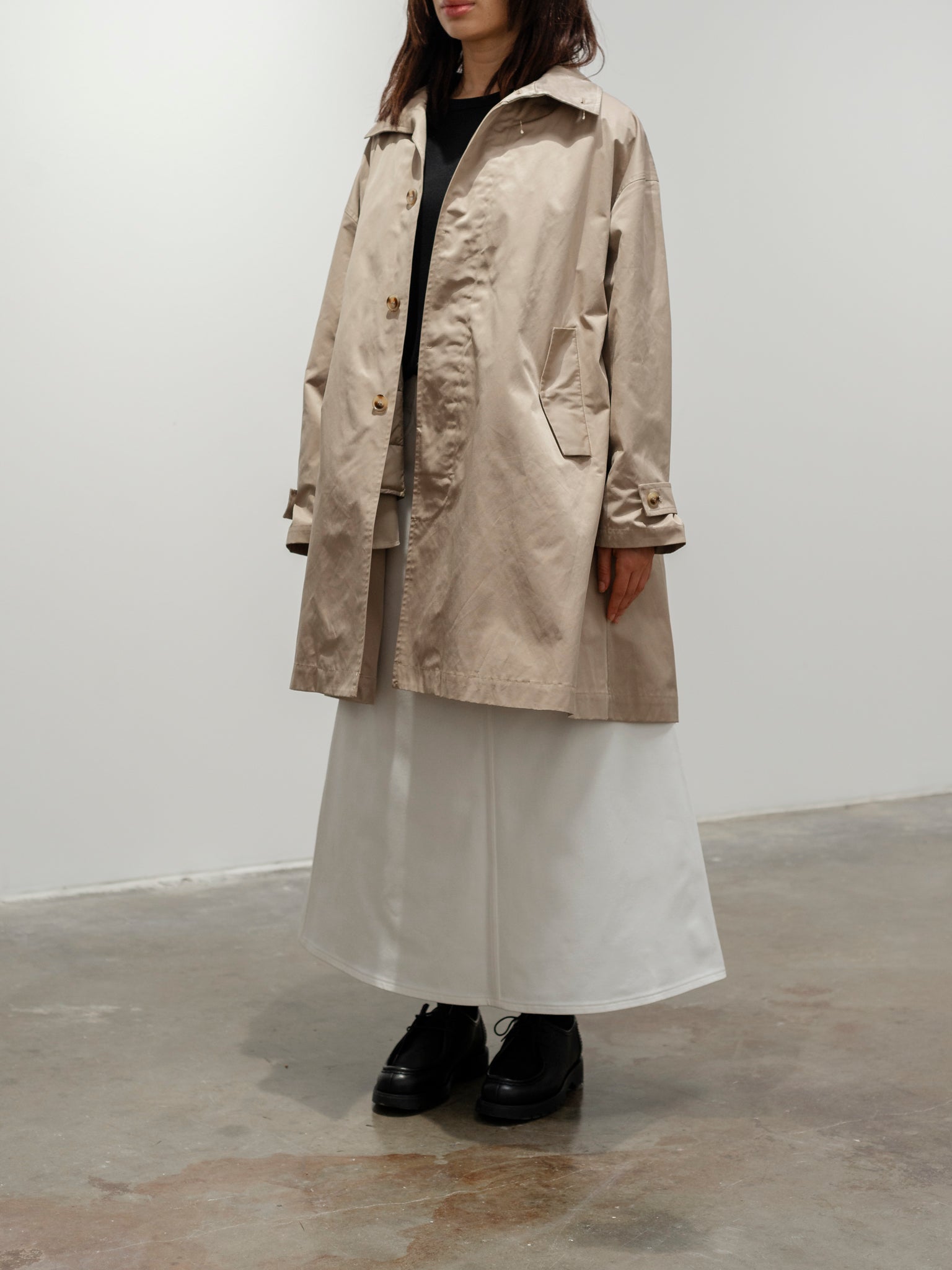Namu Shop - ICHI Ichi x TAION Coat + Down Vest - Beige x Beige